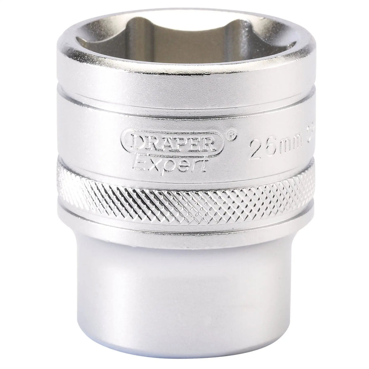 Draper Expert 6 Point Metric Socket 1/2" Sq. Dr. 26mm 16617 White Rose Tools