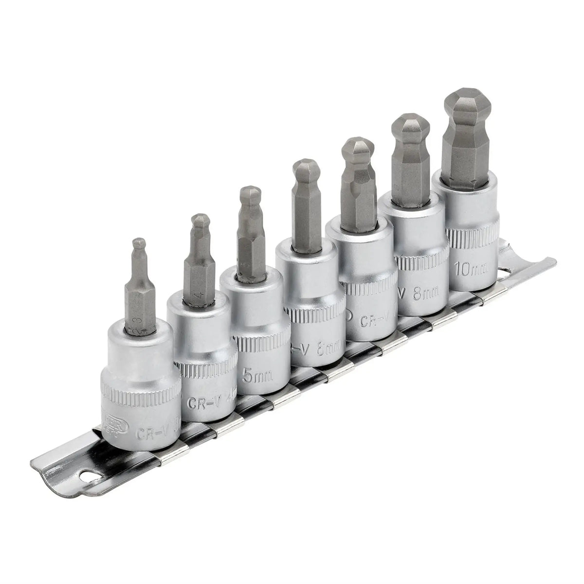 Draper Expert Ball-end Hex. Socket Bit Set 3/8" Sq. Dr. 48mm (7 Piece) 16296 White Rose Tools