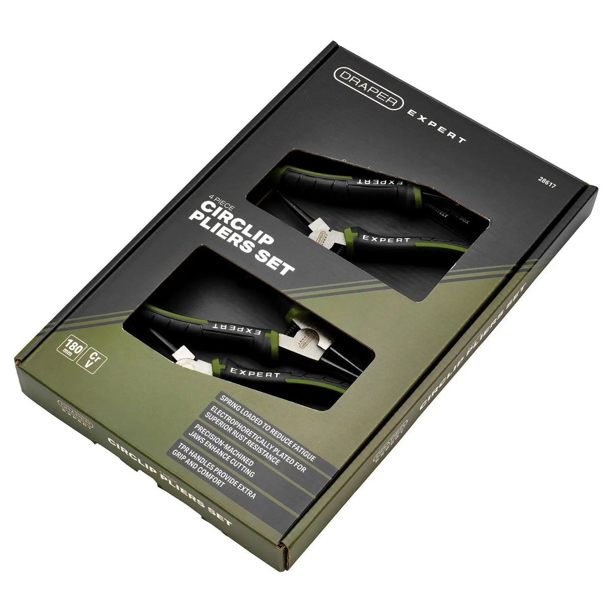 Draper Expert Circlip Pliers Set 180mm (4 Piece) 28617 White Rose Tools