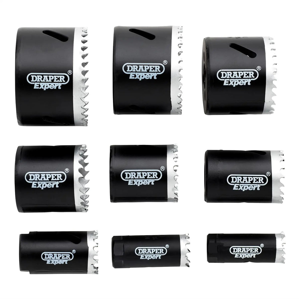 Draper Expert Cobalt Hole Saw Set (12 Piece) 08564 White Rose Tools
