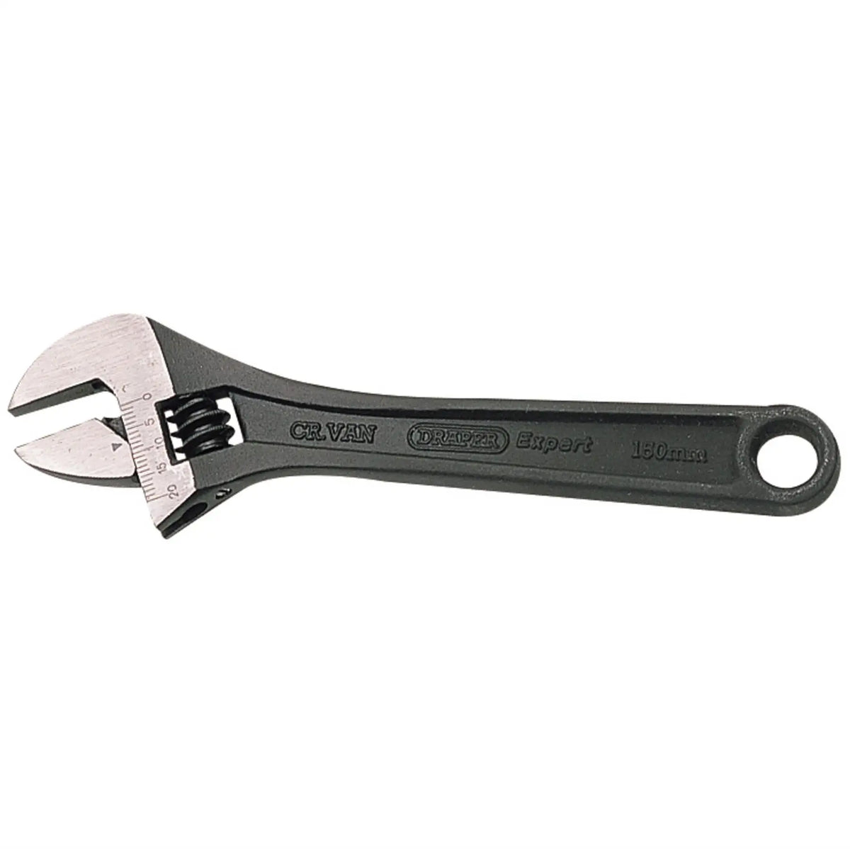 Draper Expert Crescent-Type Adjustable Wrench with Phosphate Finish 150mm 24mm 52679 White Rose Tools