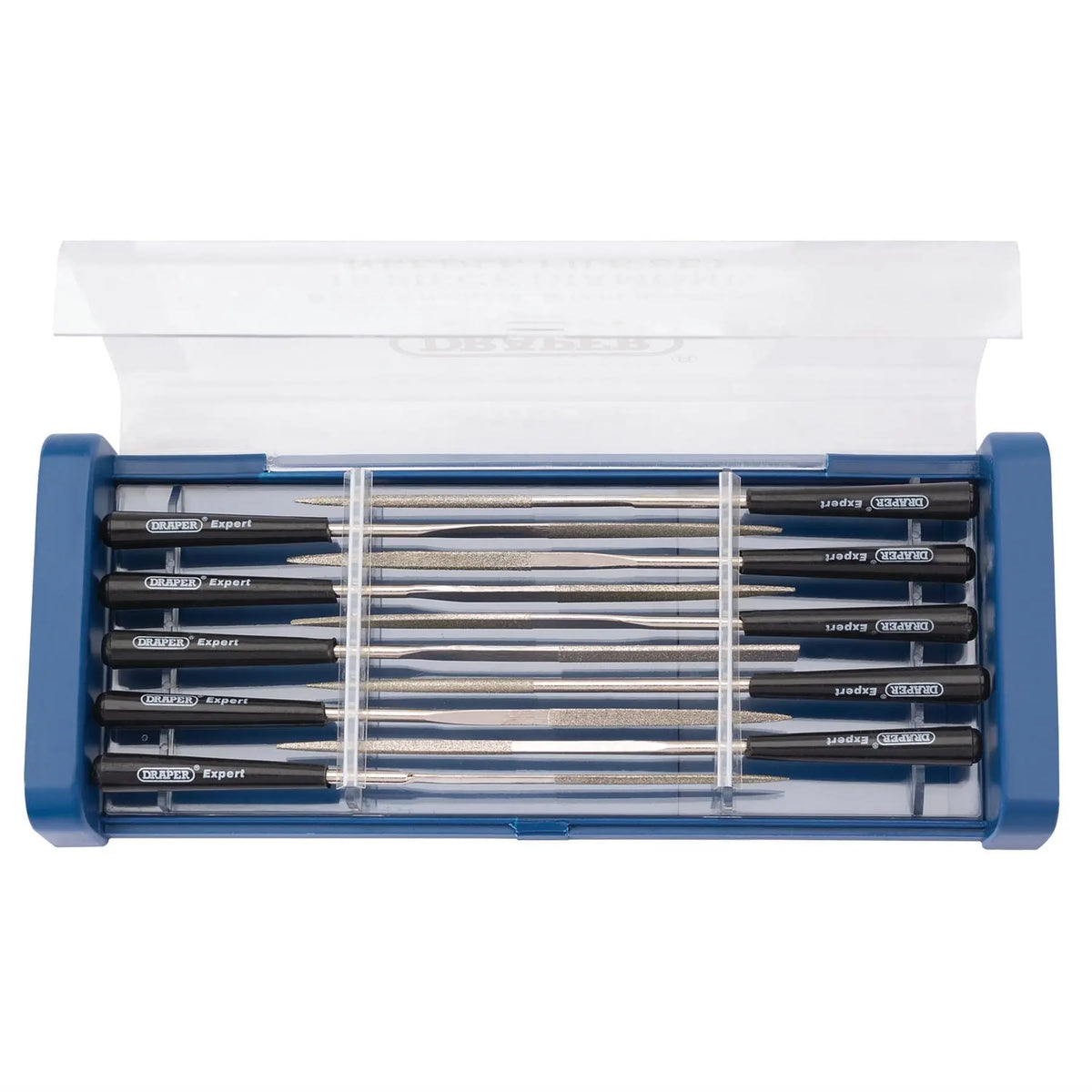 Draper Expert Diamond Needle File Set 140mm (10 Piece) 36326 White Rose Tools
