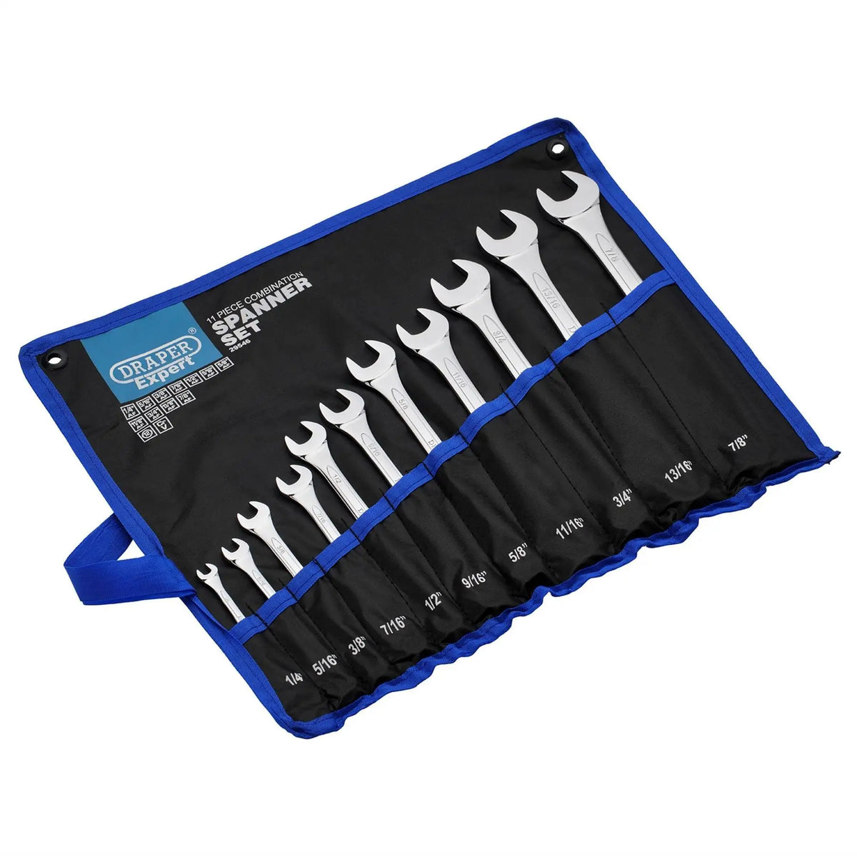 Draper Expert HI-TORQ® Imperial Combination Spanner Set (11 Piece) 29546 White Rose Tools