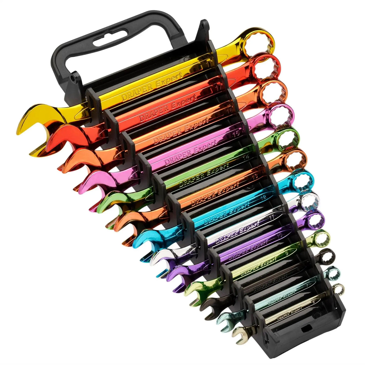 Draper Expert HI-TORQ® Metric Coloured Combination Spanner Set 6 - 19mm (13 Piece) 23017 White Rose Tools