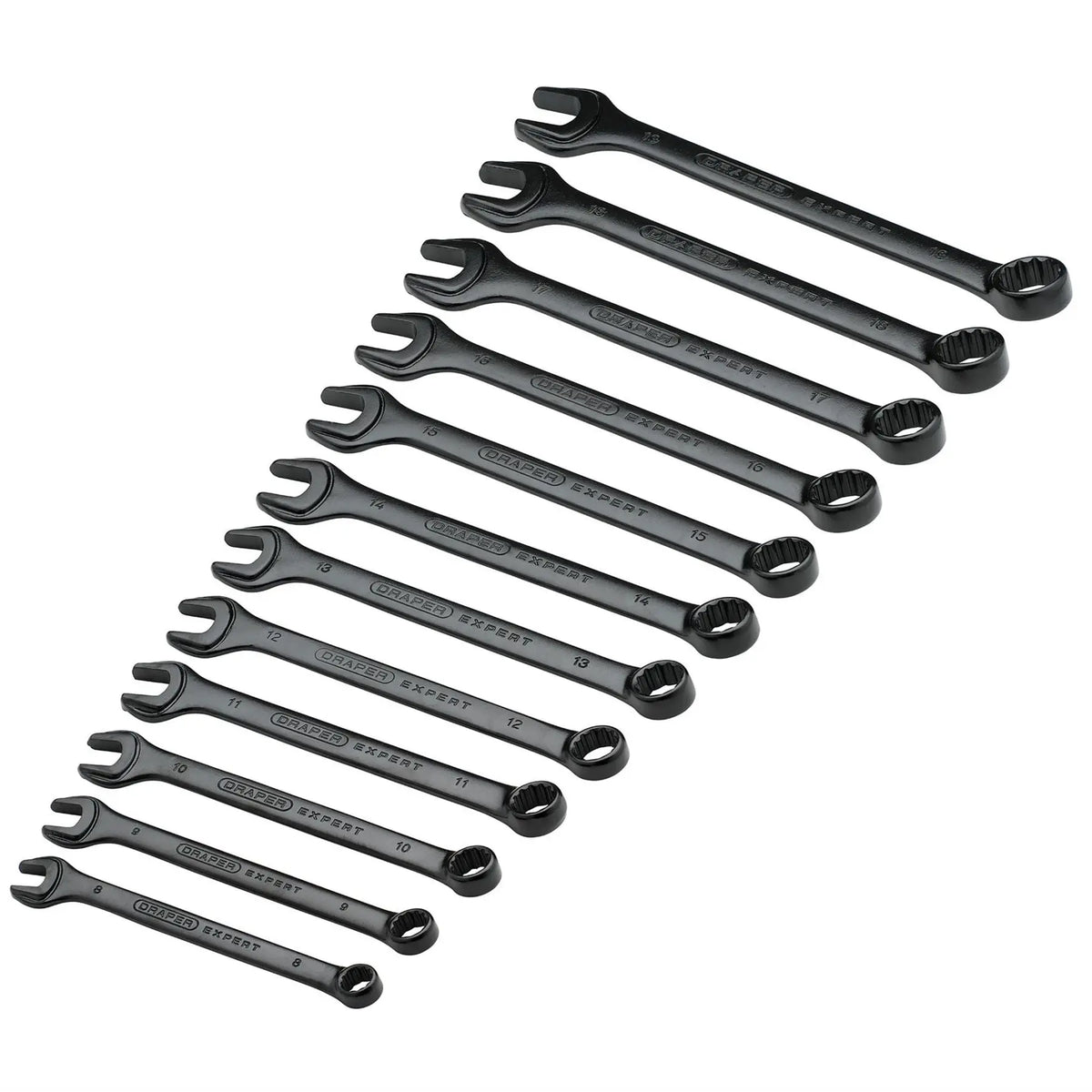 Draper Expert HI-TORQ® Metric Combination Spanner Set in Foam Tray (12 Piece) 07143 White Rose Tools