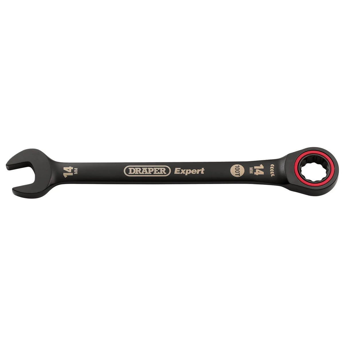 Draper Expert HI-TORQ® Metric Ratchet Combination Spanner 14mm Black 03887 White Rose Tools