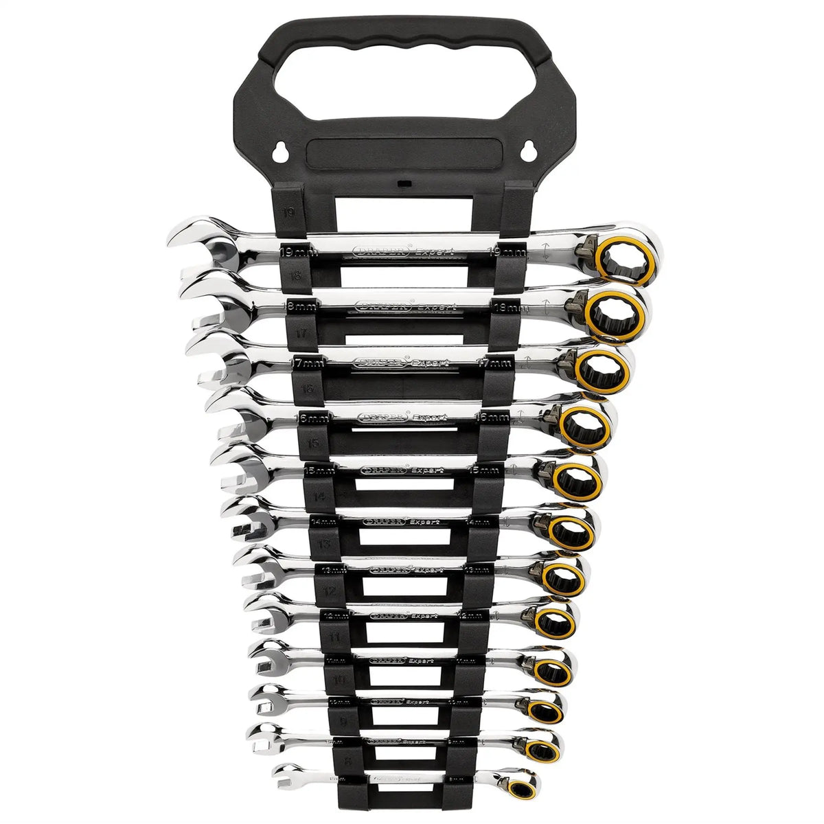 Draper Expert HI-TORQ® Metric Reversible Ratchet Combination Spanner Set (12 Piece) 03913 White Rose Tools