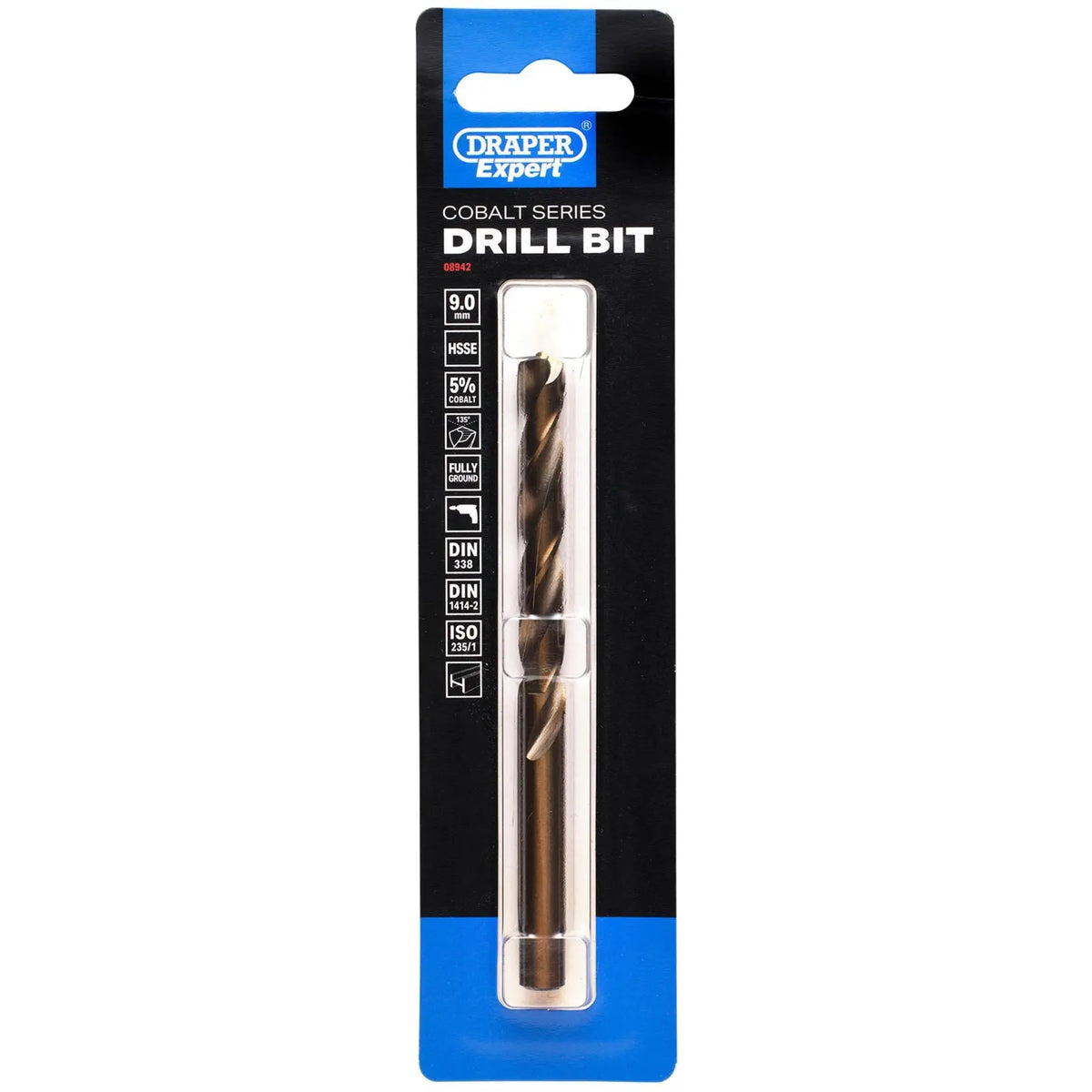 Draper Expert HSSE M35 Cobalt Drill Bit 9 x 125mm 08942 White Rose Tools