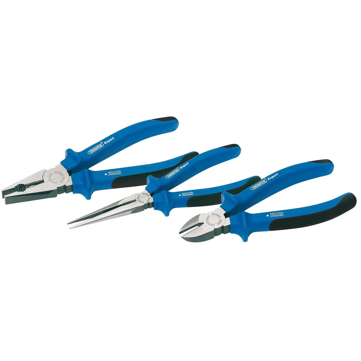 Draper Expert Heavy Duty Soft Grip Pliers Set (3 Piece) 69289 White Rose Tools