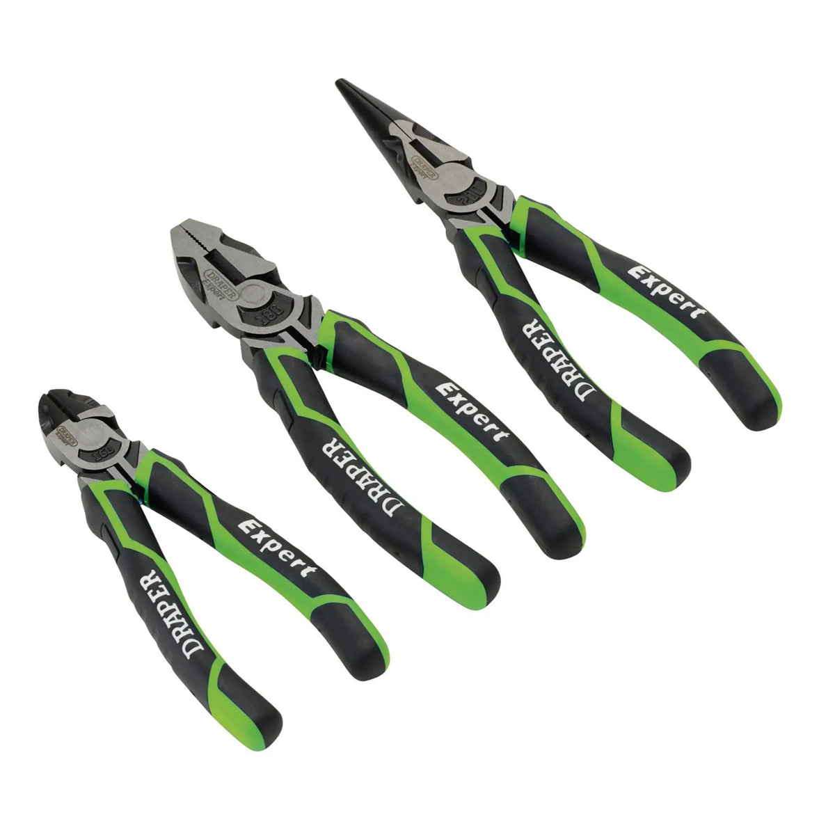 Draper Expert High Leverage Plier Set Green (3 Piece) 28035 White Rose Tools