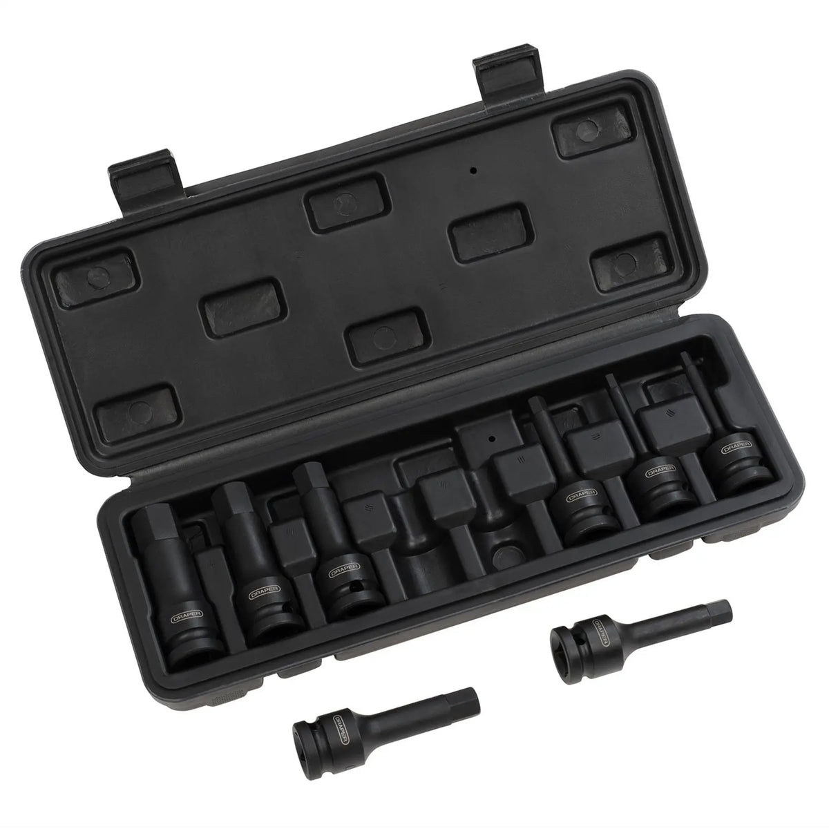 Draper Expert Impact Hex. Socket Bit Set 1/2" Sq. Dr. (8 Piece) 26439 White Rose Tools