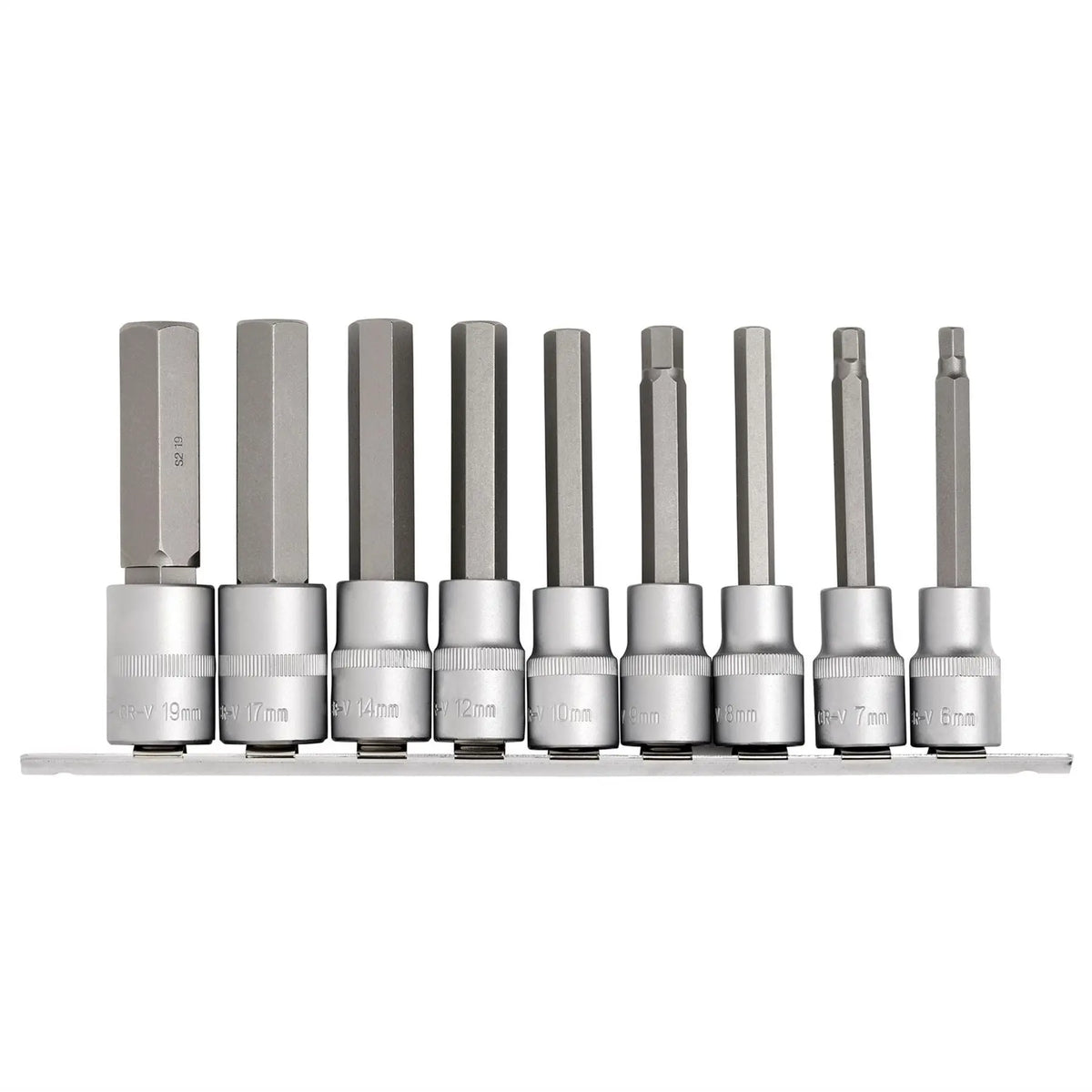 Draper Expert Long Metric Hex. Socket Bit Set 1/2" Sq. Dr. 100mm (9 Piece) 16308 White Rose Tools