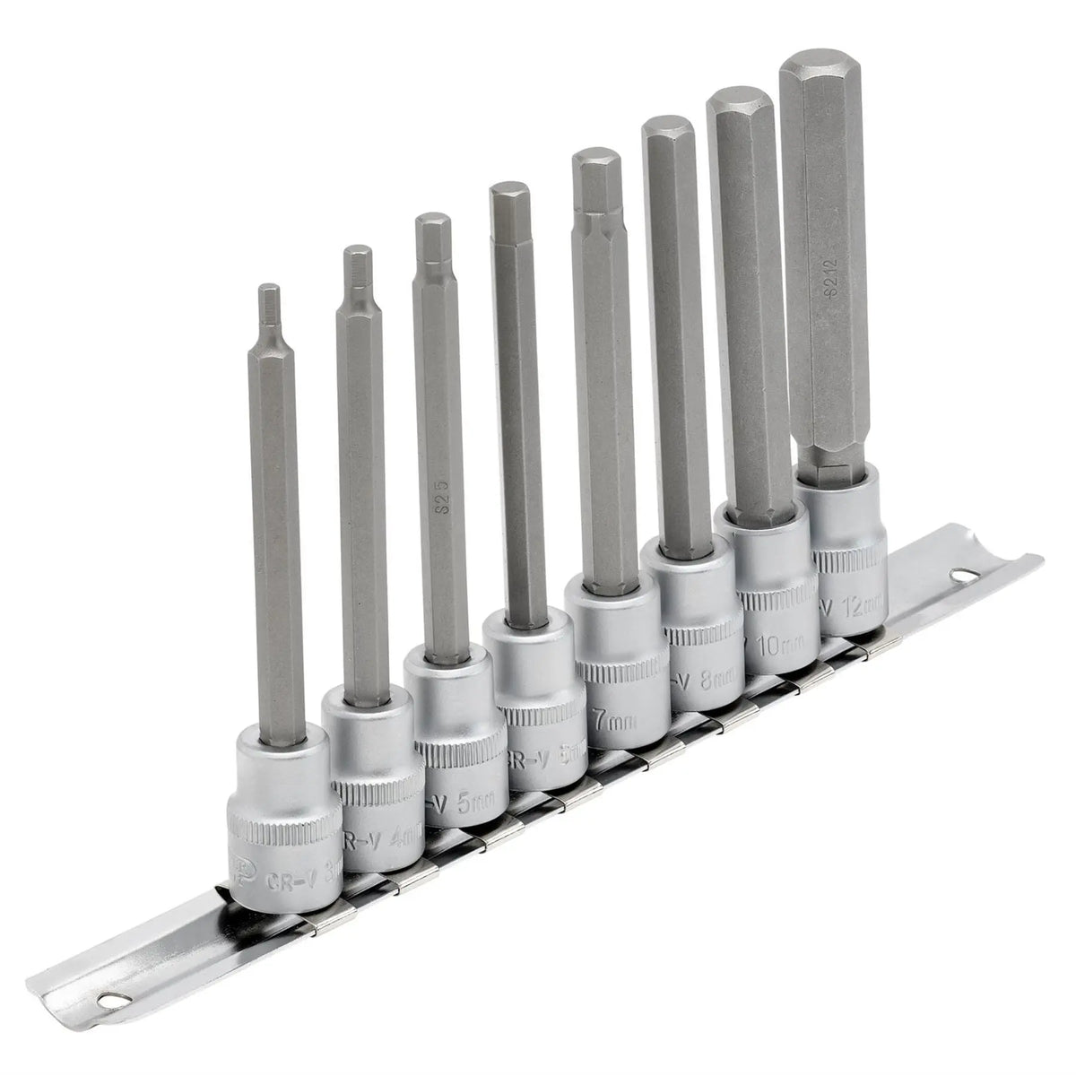 Draper Expert Long Metric Hex. Socket Bit Set 3/8" Sq. Dr. 100mm (8 Piece) 16286 White Rose Tools