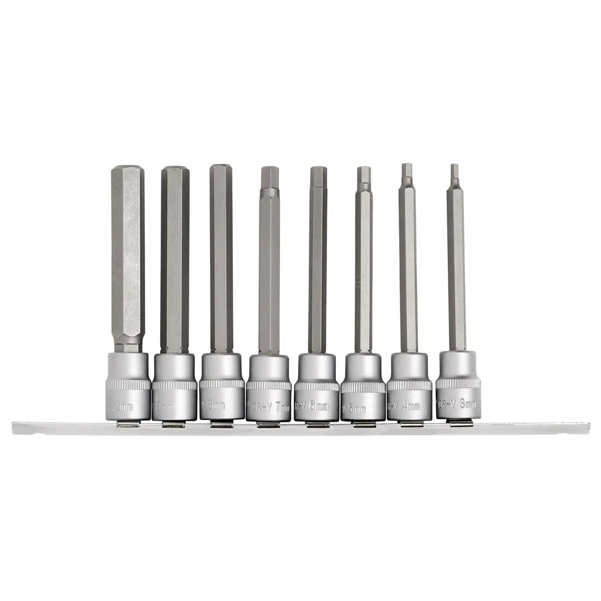 Draper Expert Long Metric Hex. Socket Bit Set 3/8" Sq. Dr. 100mm (8 Piece) 16286 White Rose Tools
