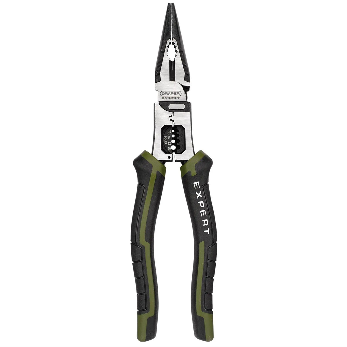 Draper Expert Long Nose Pliers with Wire Stripper 200mm 28527 White Rose Tools