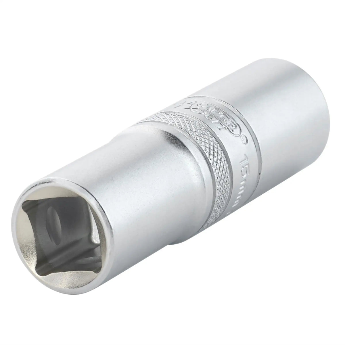 Draper Expert Metric Deep Socket 1/2" Sq. Dr. Micro Satin Chrome 15mm 22440 White Rose Tools