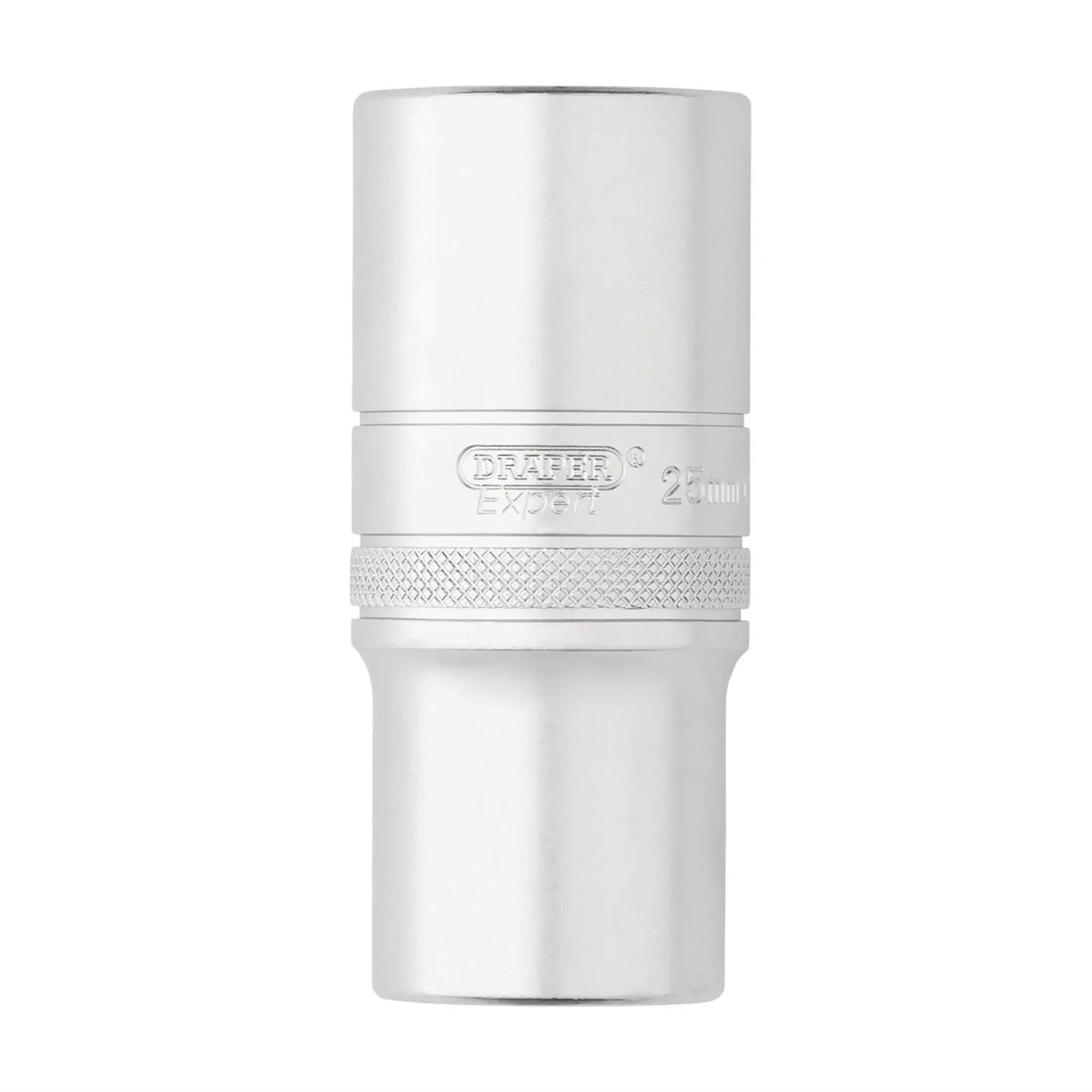 Draper Expert Metric Deep Socket 1/2" Sq. Dr. Micro Satin Chrome 25mm 22459 White Rose Tools