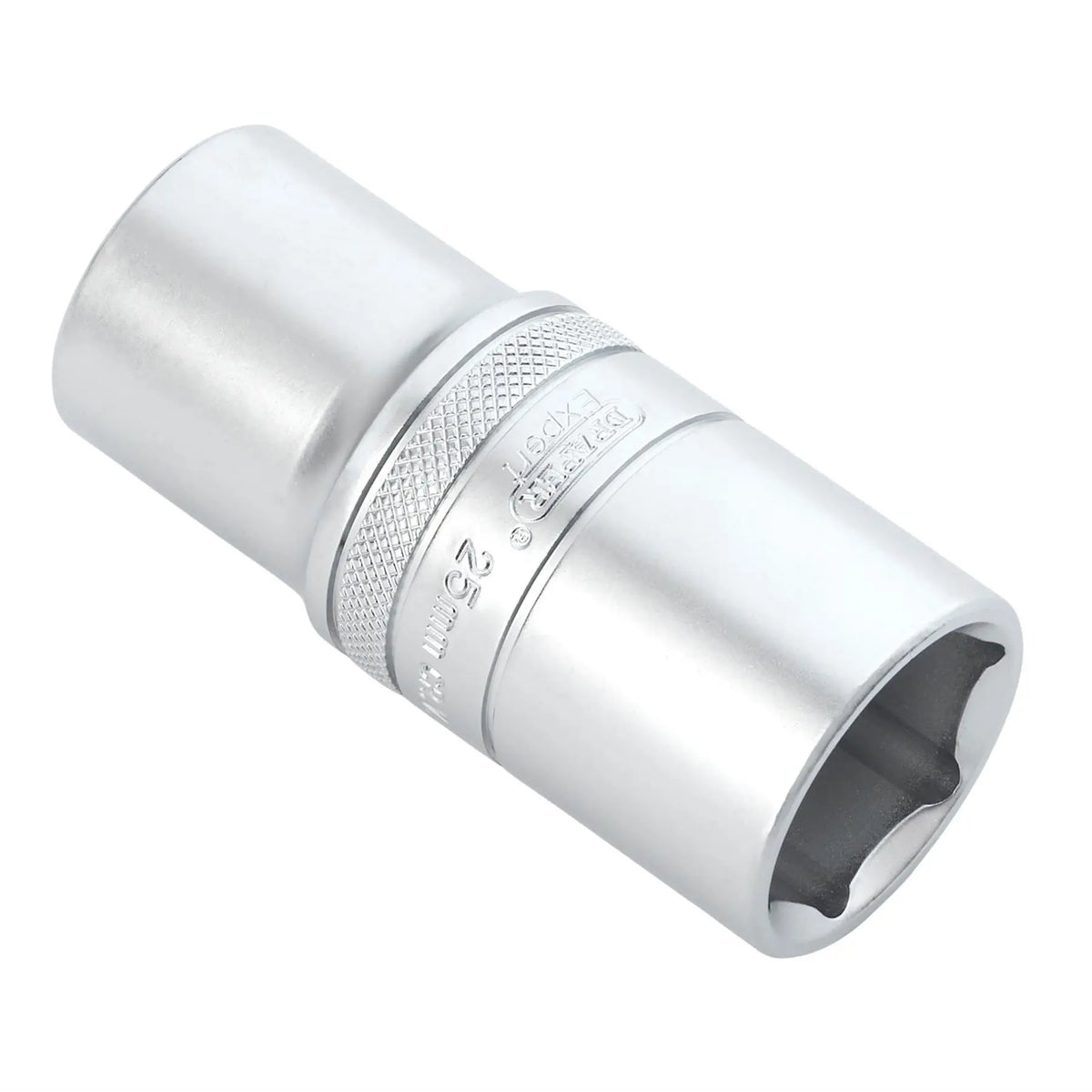 Draper Expert Metric Deep Socket 1/2" Sq. Dr. Micro Satin Chrome 25mm 22459 White Rose Tools