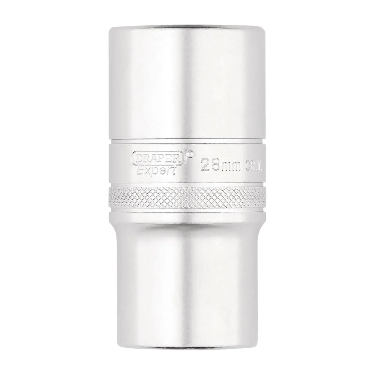 Draper Expert Metric Deep Socket 1/2" Sq. Dr. Micro Satin Chrome 28mm 22464 White Rose Tools