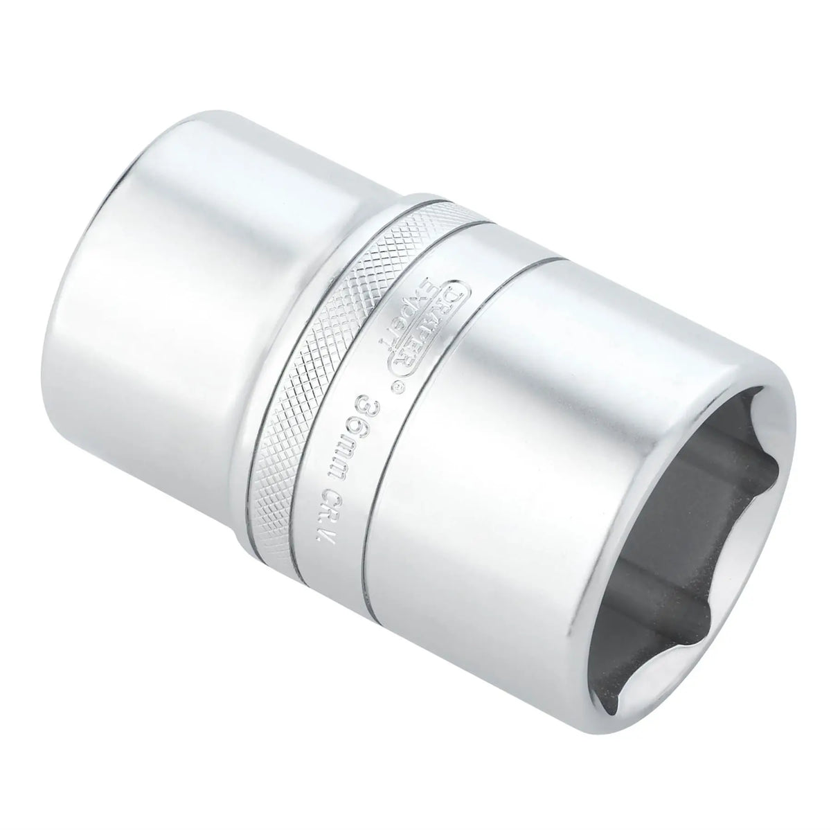 Draper Expert Metric Deep Socket 1/2" Sq. Dr. Micro Satin Chrome 36mm 22497 White Rose Tools