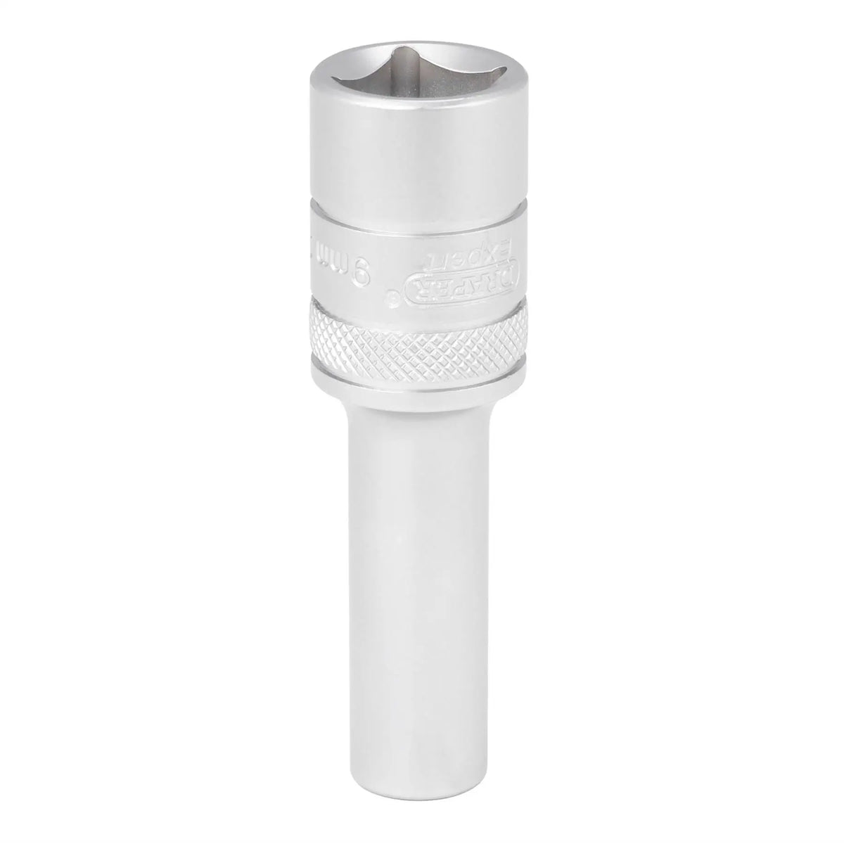 Draper Expert Metric Deep Socket 1/2" Sq. Dr. Micro Satin Chrome 9mm 22429 White Rose Tools