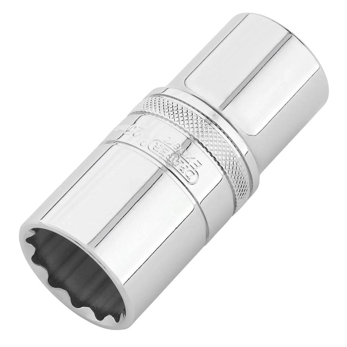 Draper Expert Metric Deep Socket 1/2" Sq. Dr.Polished Chrome 25mm 22424 White Rose Tools