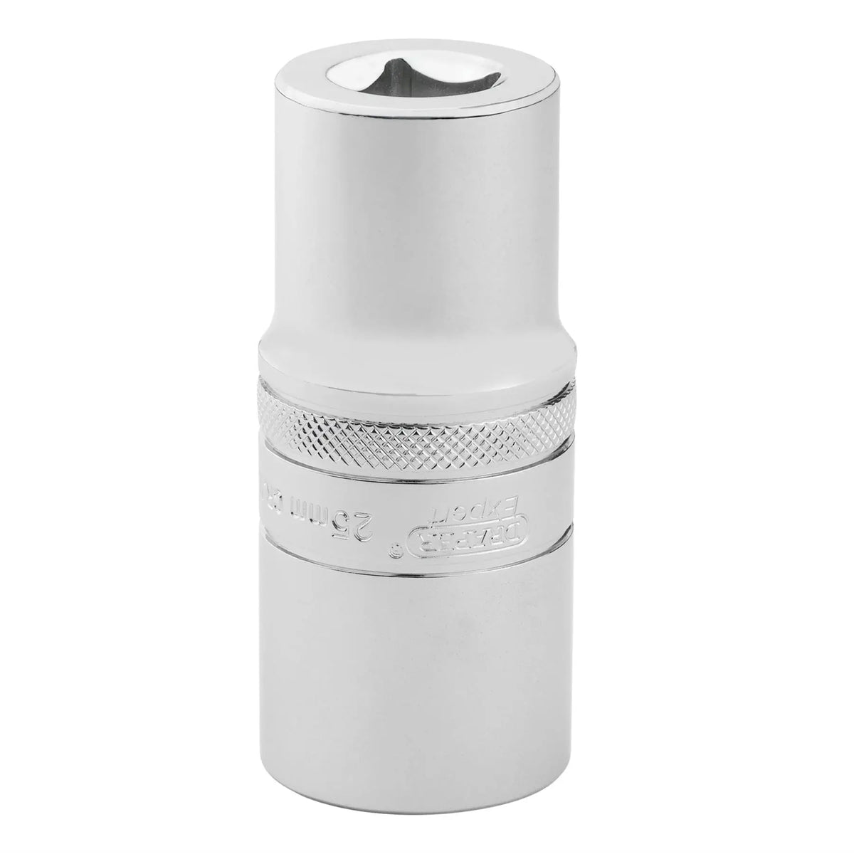 Draper Expert Metric Deep Socket 1/2" Sq. Dr.Polished Chrome 25mm 22424 White Rose Tools