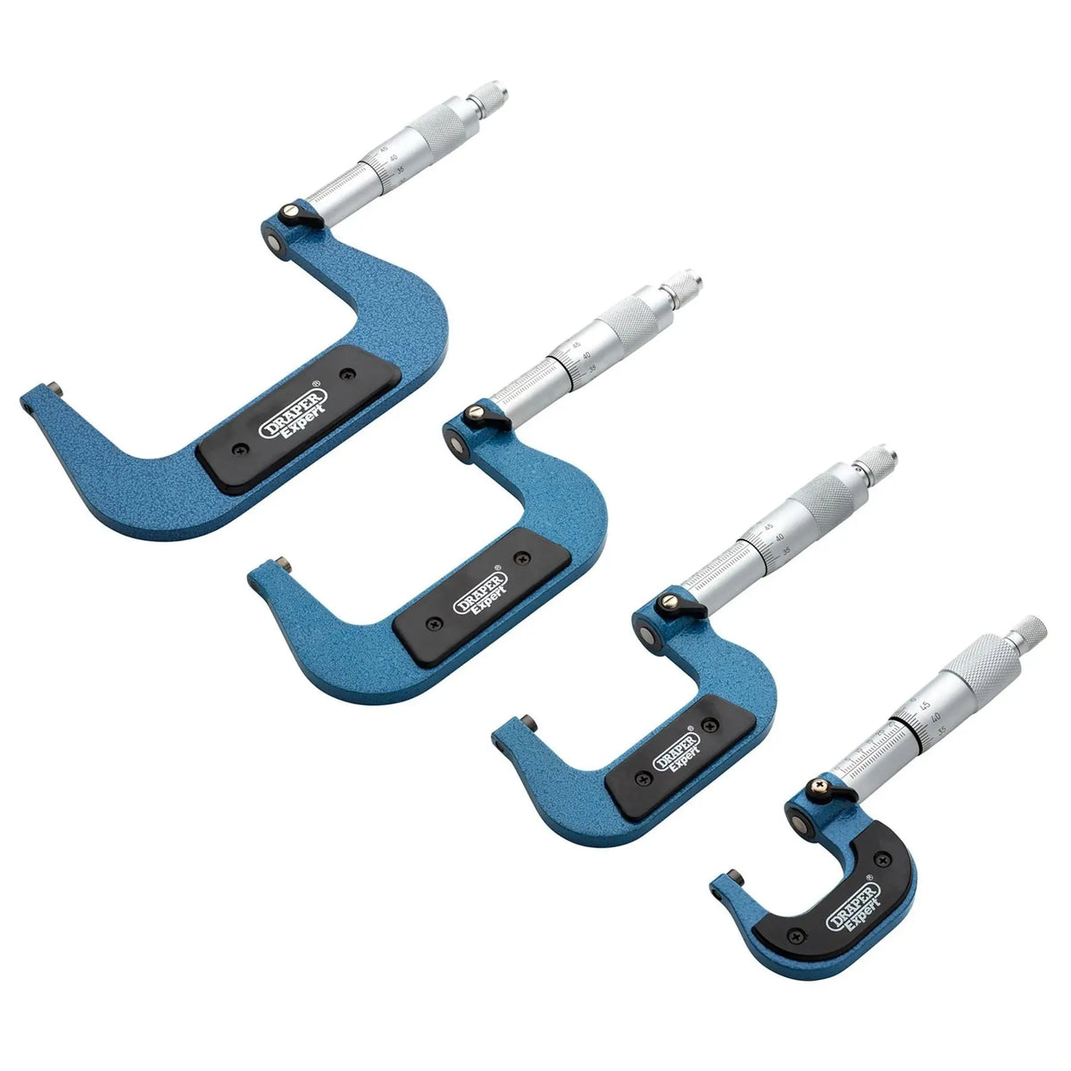 Draper Expert Metric External Micrometer Set (4 Piece) 46607 White Rose Tools