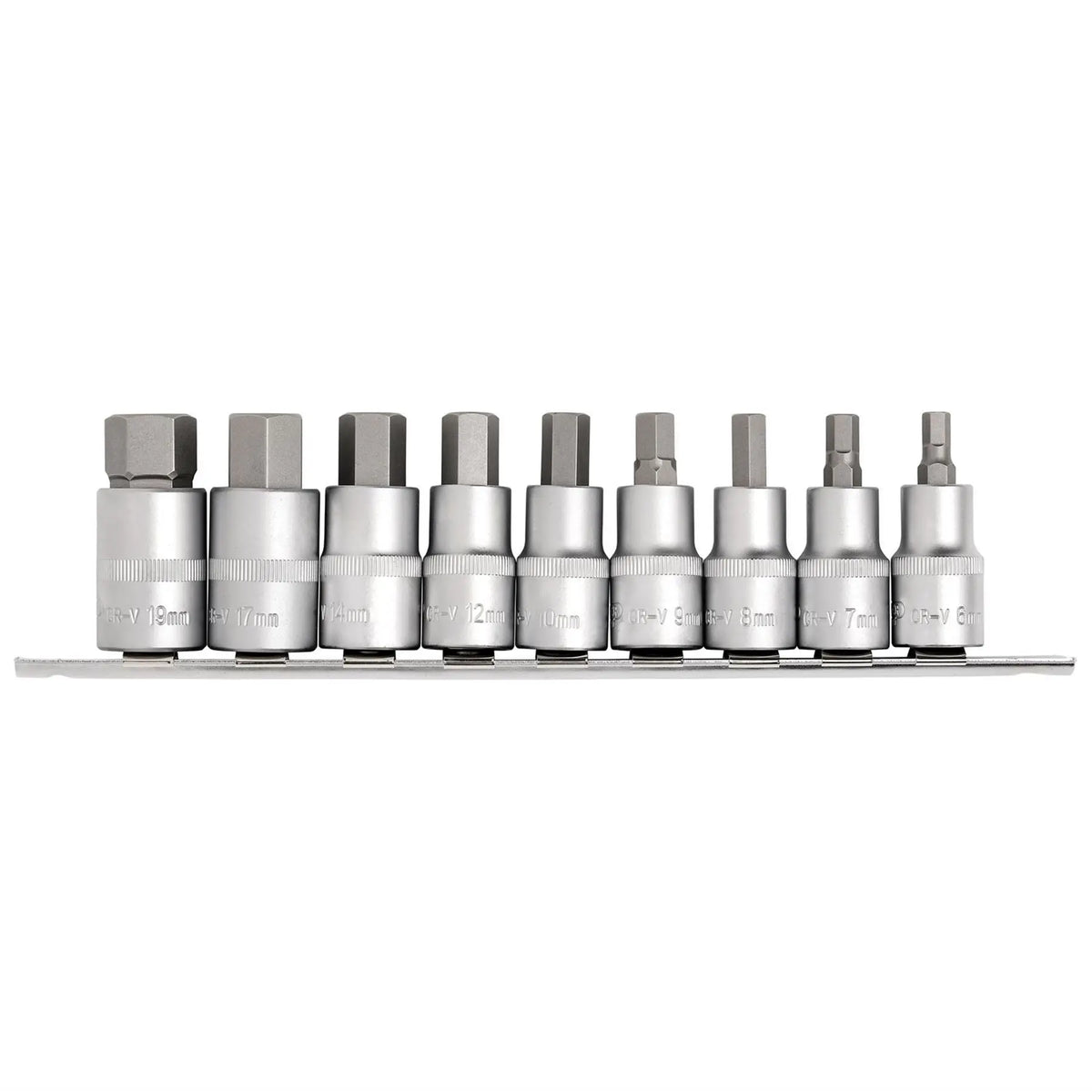 Draper Expert Metric Hex. Socket Bit Set 1/2" Sq. Dr. 55mm (9 Piece) 16307 White Rose Tools
