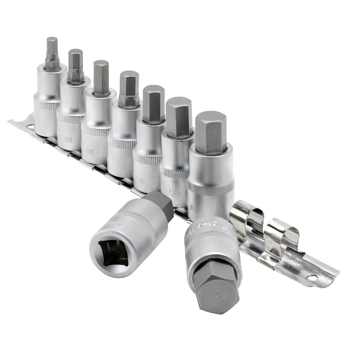 Draper Expert Metric Hex. Socket Bit Set 1/2" Sq. Dr. 55mm (9 Piece) 16307 White Rose Tools