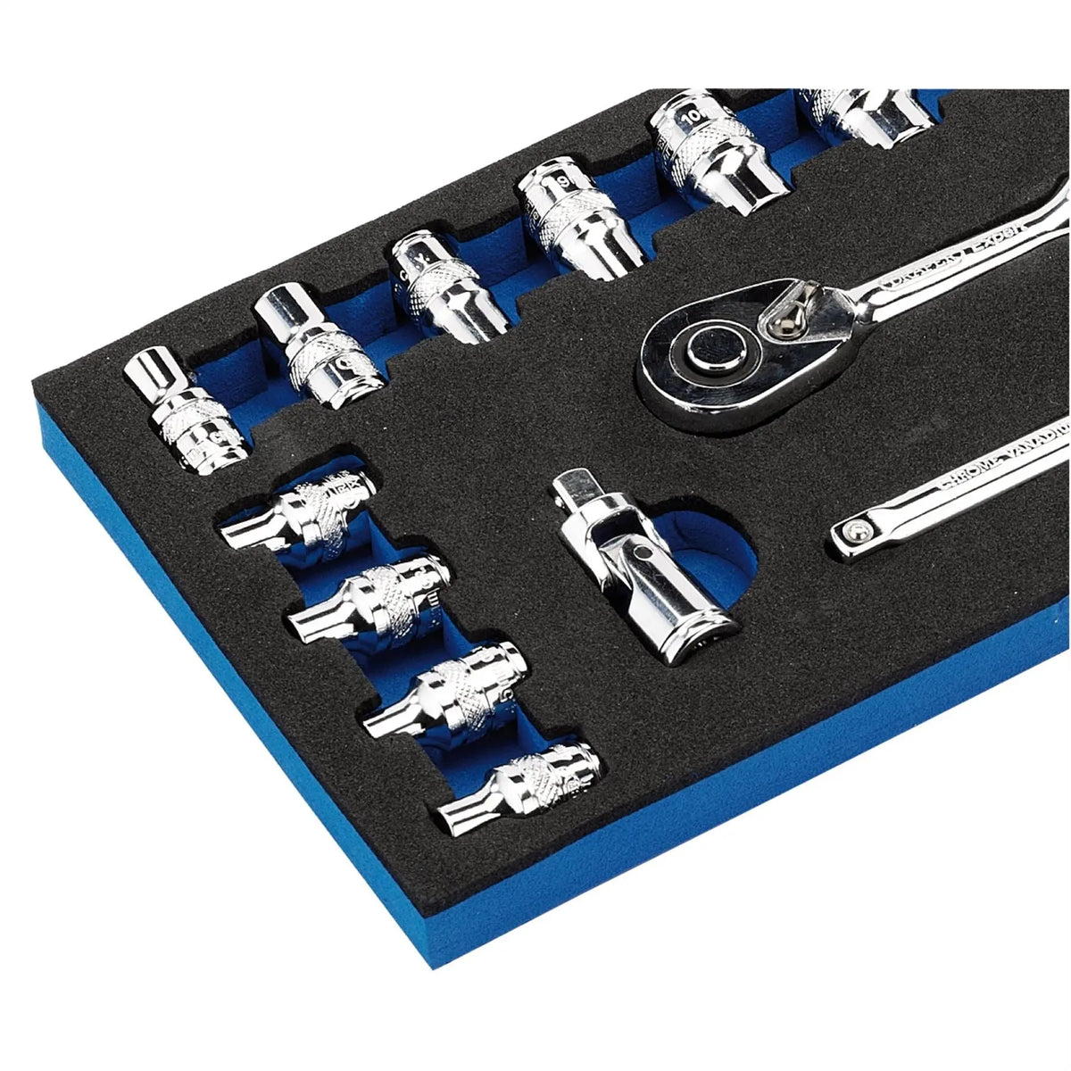 Draper Expert Metric Socket Set 1/4" Sq. Dr. (26 Piece) 16476 White Rose Tools