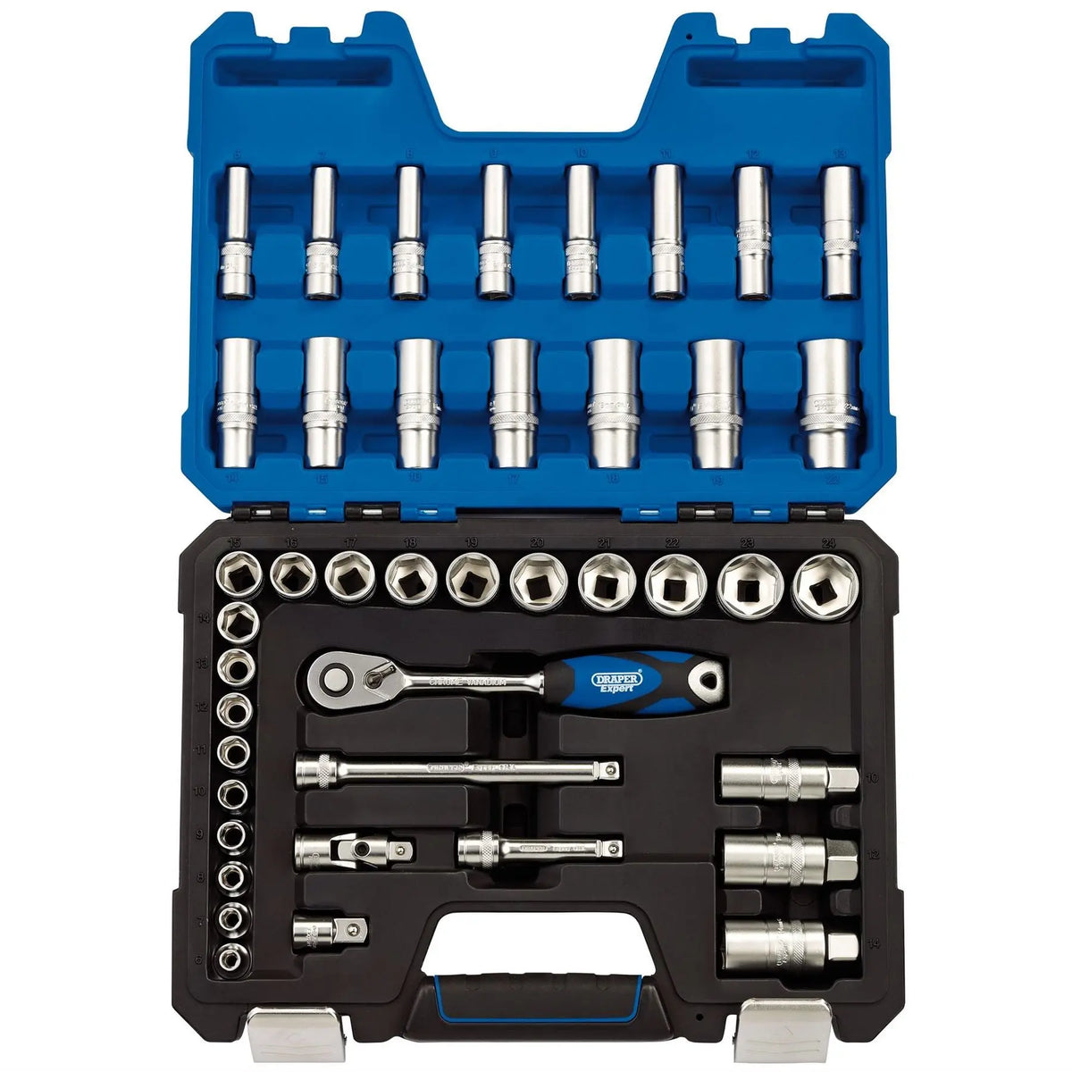 Draper Expert Metric Socket Set 3/8" Sq. Dr. (42 Piece) 16451 White Rose Tools