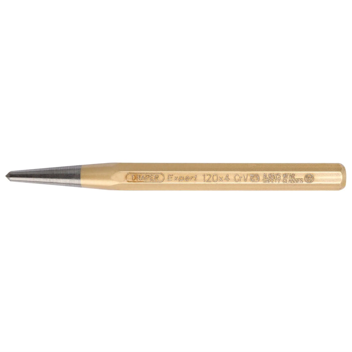 Draper Expert Octagonal Centre Punch 4 x 120mm 51752 White Rose Tools
