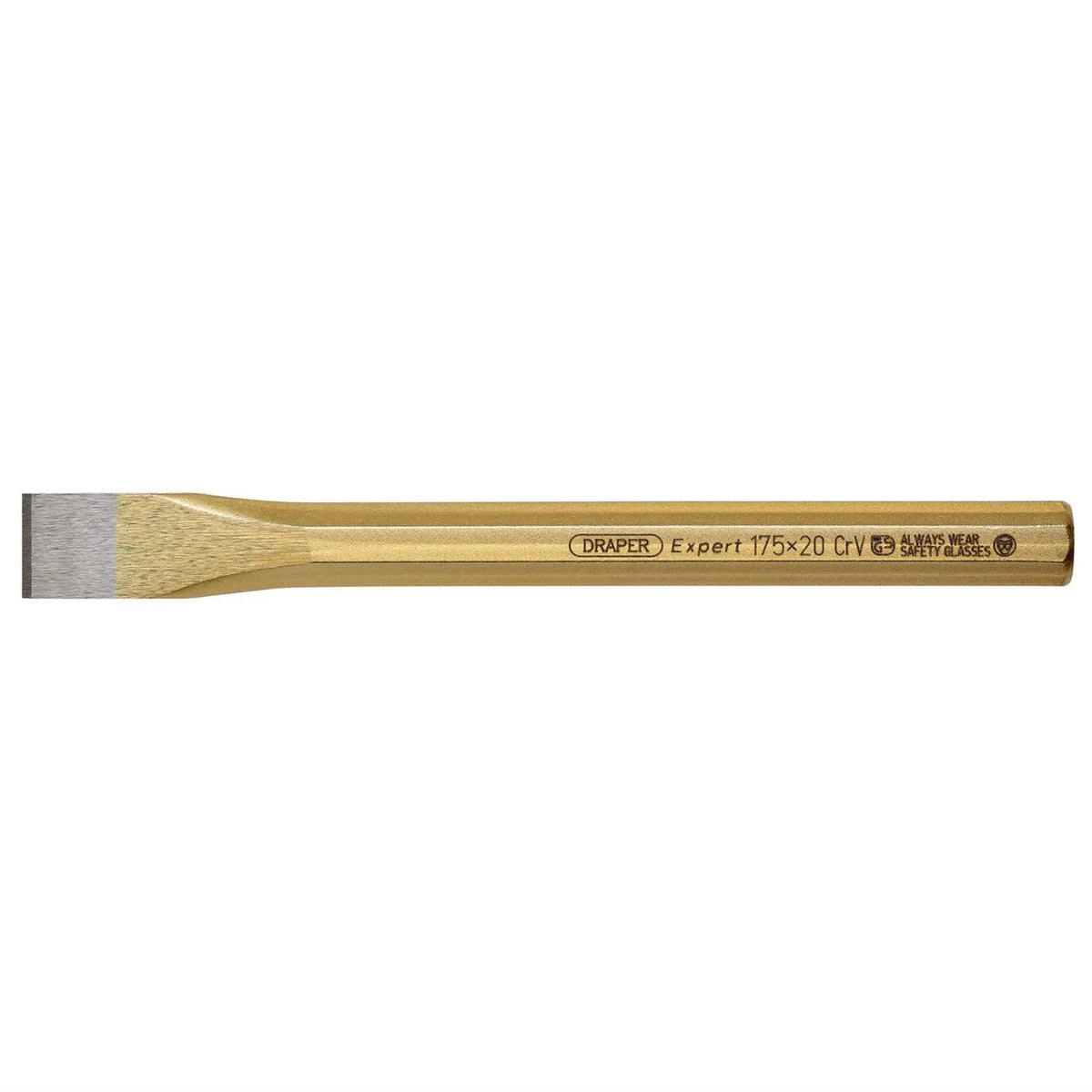 Draper Expert Octagonal Flat Cold Chisel 20 x 175mm 51570 White Rose Tools