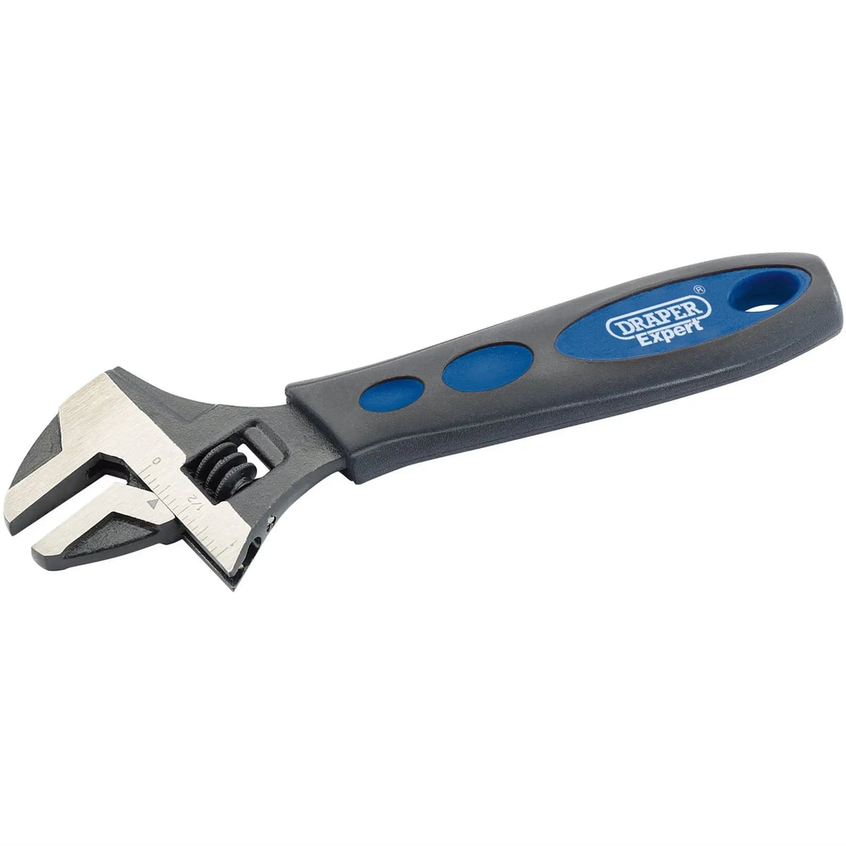 Draper Expert Soft Grip Crescent-Type Adjustable Wrench 150mm 19mm 24893 White Rose Tools