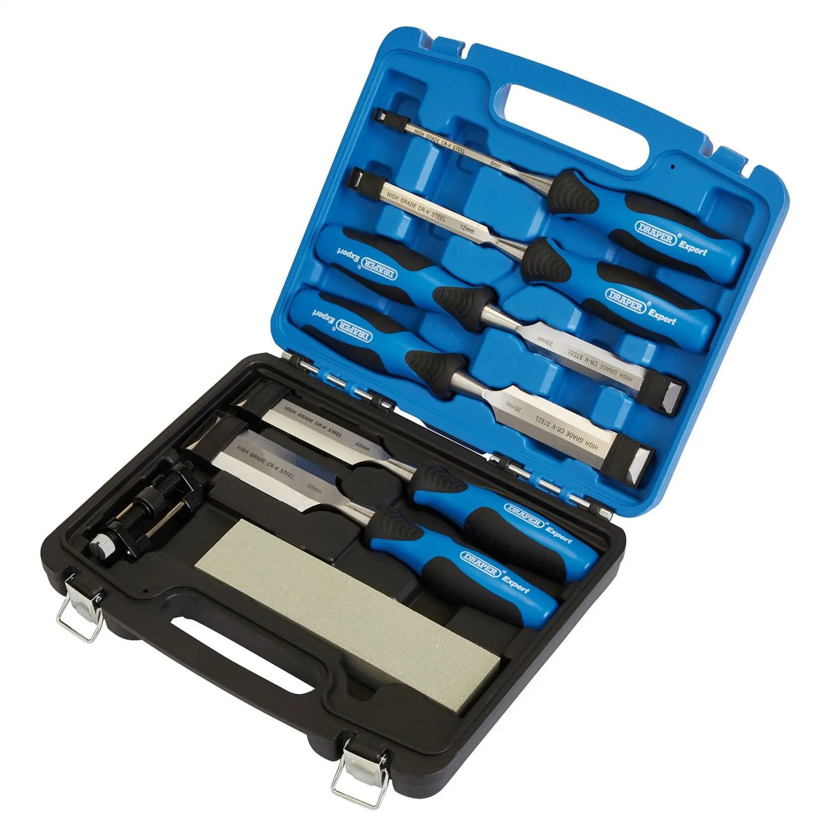 Draper Expert Soft Grip Wood Chisel Kit 140mm (8 Piece) 88605 White Rose Tools