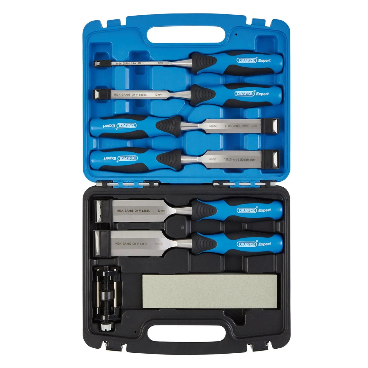 Draper Expert Soft Grip Wood Chisel Kit 140mm (8 Piece) 88605 White Rose Tools