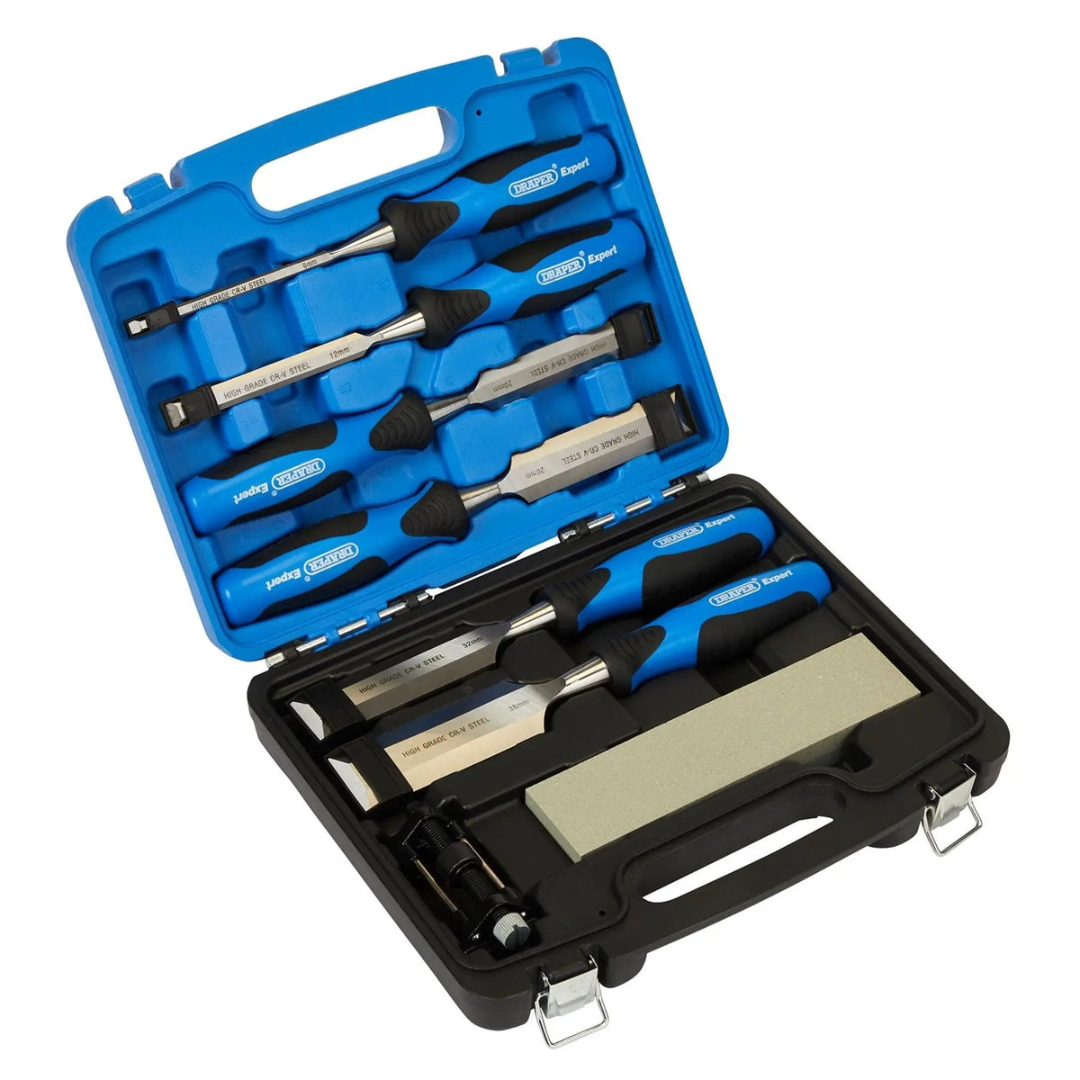 Draper Expert Soft Grip Wood Chisel Kit 140mm (8 Piece) 88605 White Rose Tools