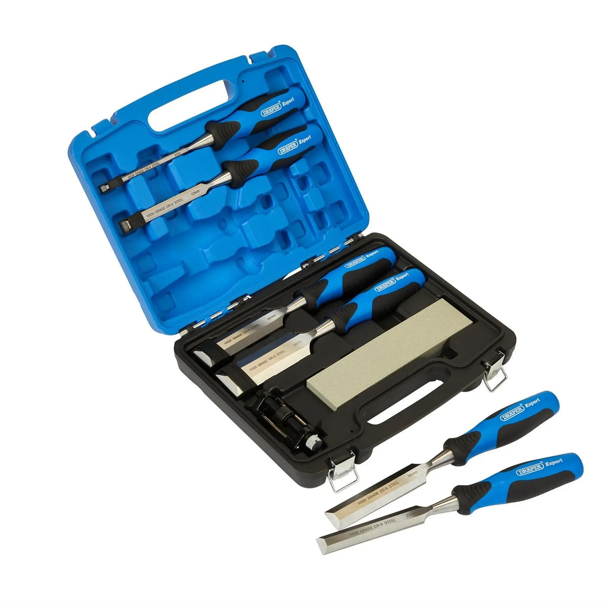 Draper Expert Soft Grip Wood Chisel Kit 140mm (8 Piece) 88605 White Rose Tools