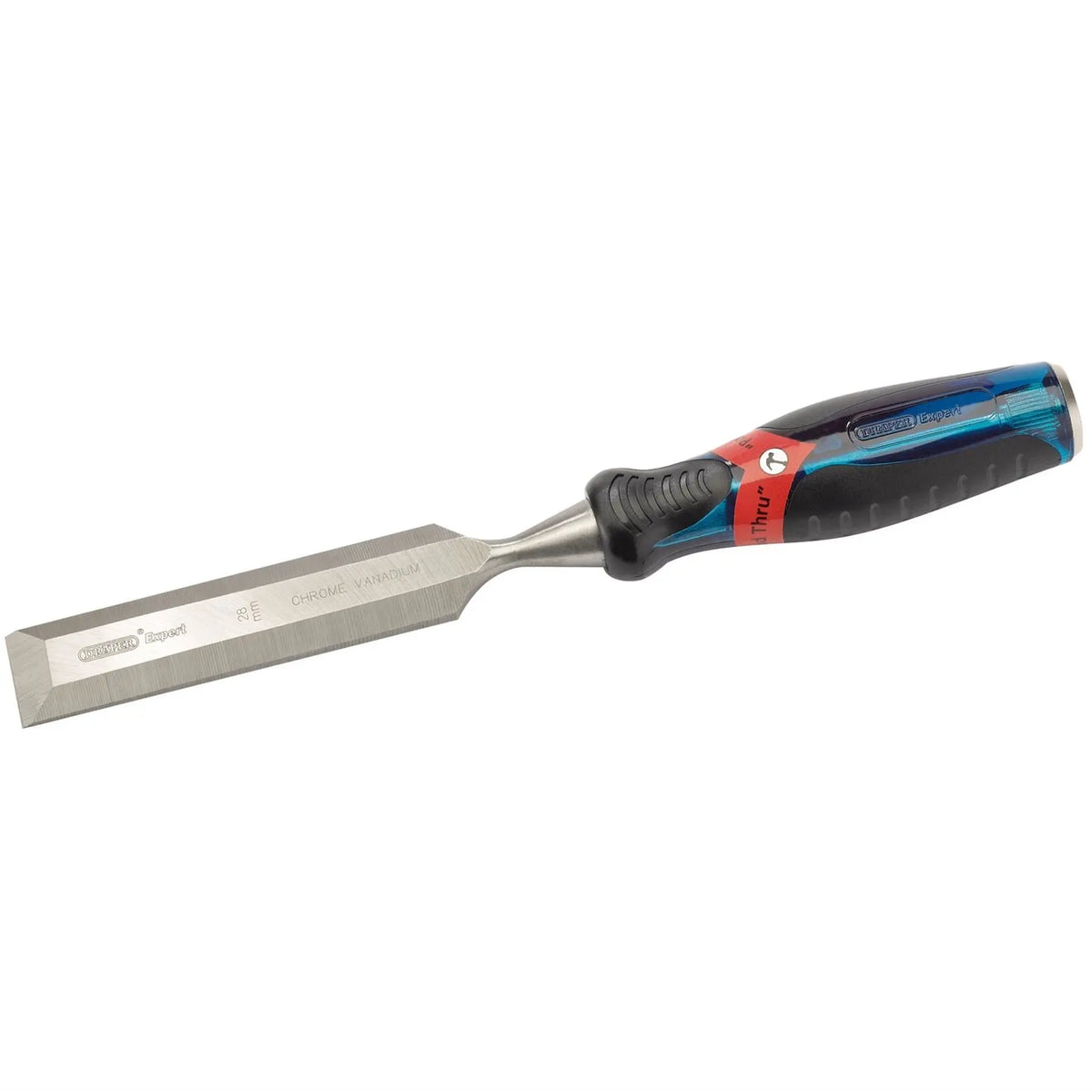 Draper Expert Soft Grip 'Pound Thru' Bevel Edge Wood Chisel 28 x 140mm 24409 White Rose Tools