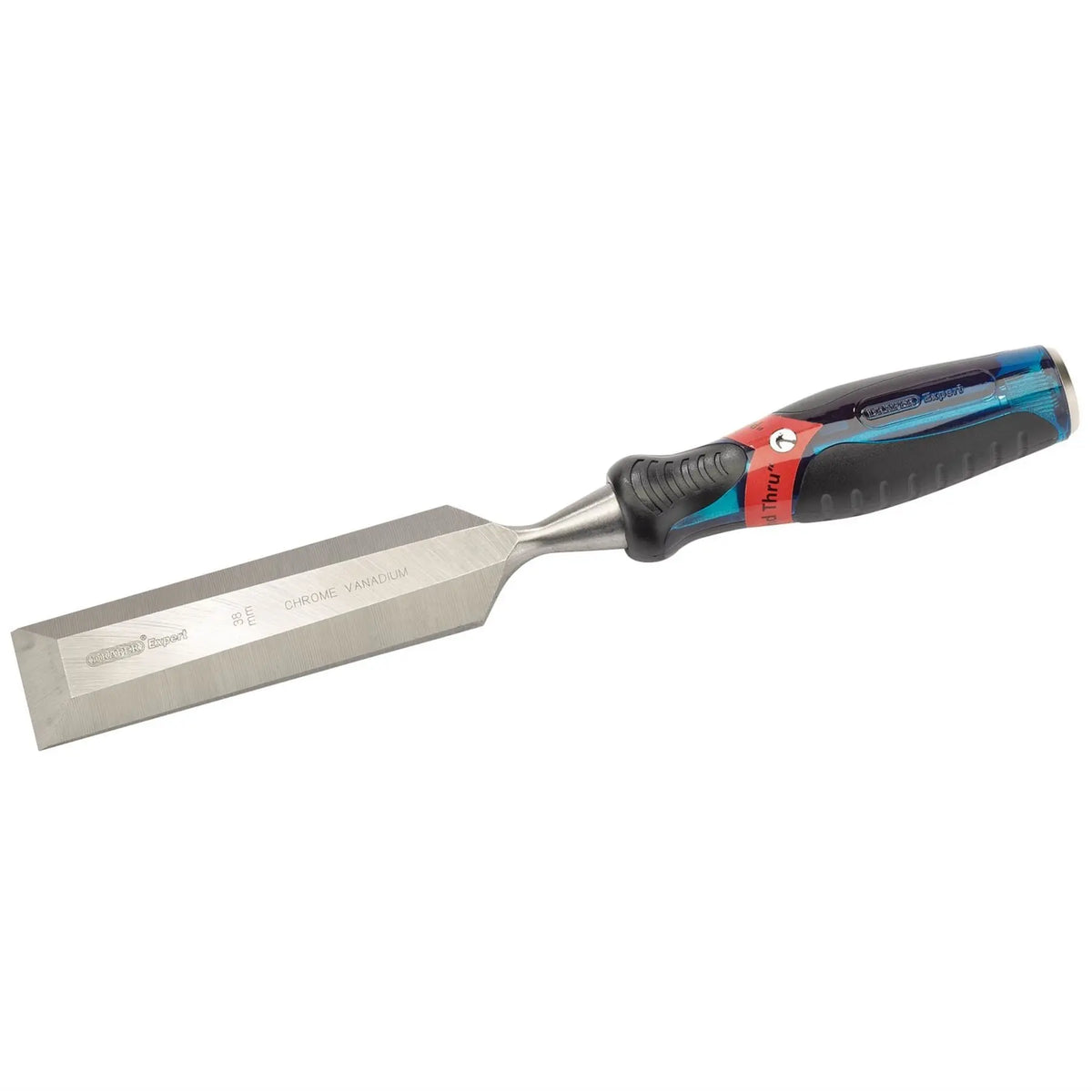Draper Expert Soft Grip 'Pound Thru' Bevel Edge Wood Chisel 38 x 140mm 24411 White Rose Tools