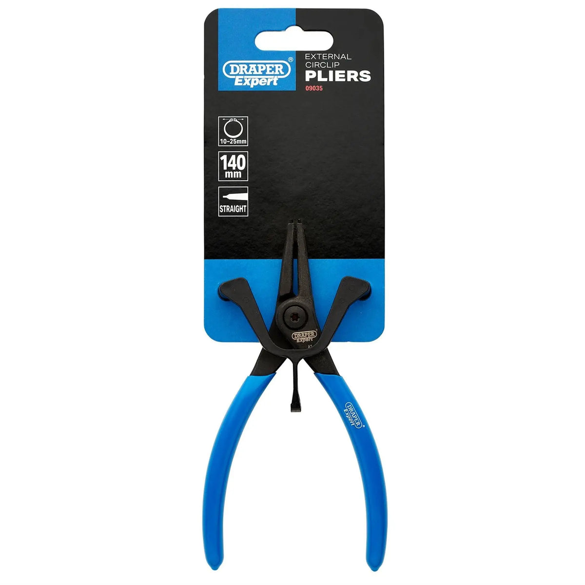 Draper Expert Straight Tip External Circlip Pliers A1 140mm 09035 White Rose Tools