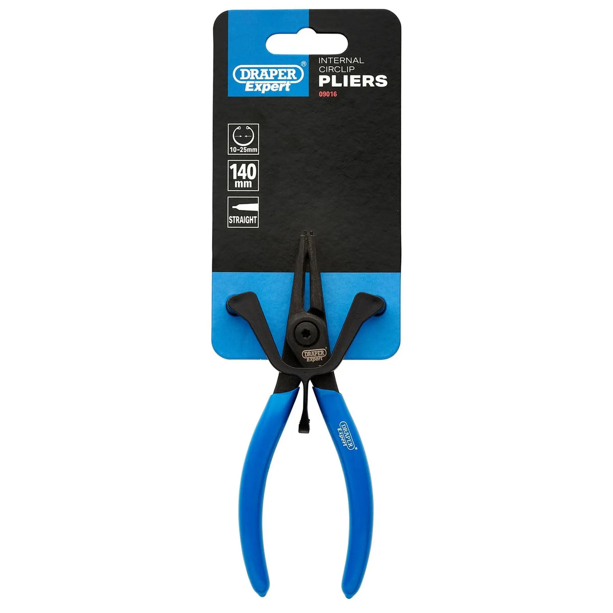 Draper Expert Straight Tip Internal Circlip Pliers J1 140mm 09016 White Rose Tools