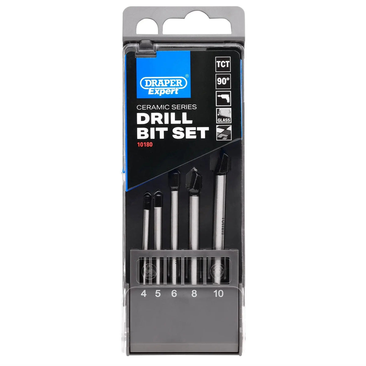 Draper Expert TCT Ceramic Drill Bit Set (5 Piece) 10180 White Rose Tools