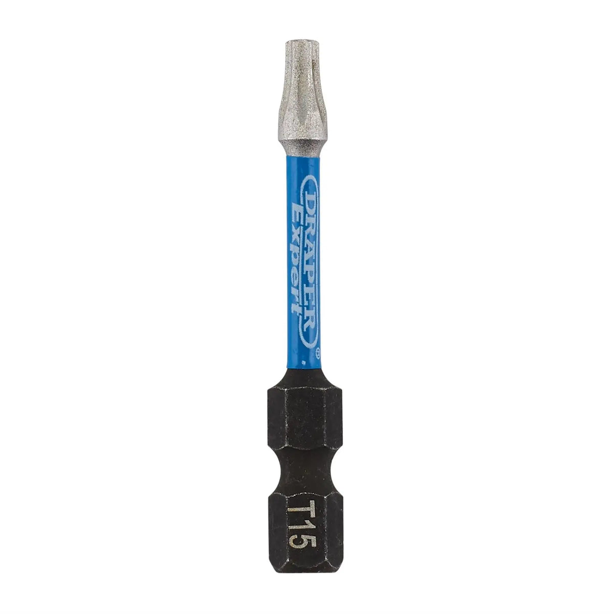 Draper Expert TX-STAR® Impact Screwdriver Bits T15 x 50mm 1/4" Hex (Pack of 5) 05651 White Rose Tools