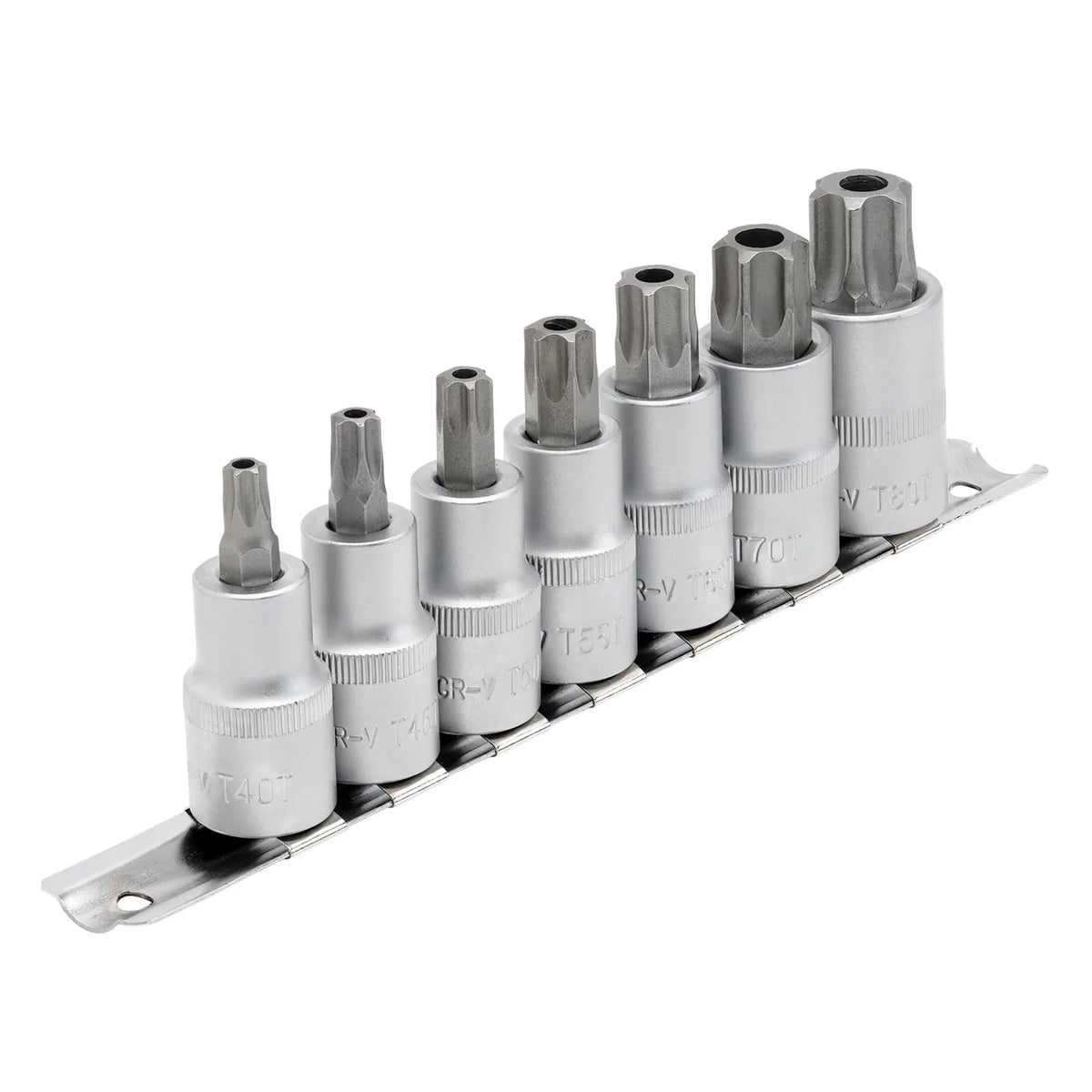 Draper Expert TX-STAR® Security Socket Bit Set 1/2" Sq. Dr. 55mm (7 Piece) 16334 White Rose Tools