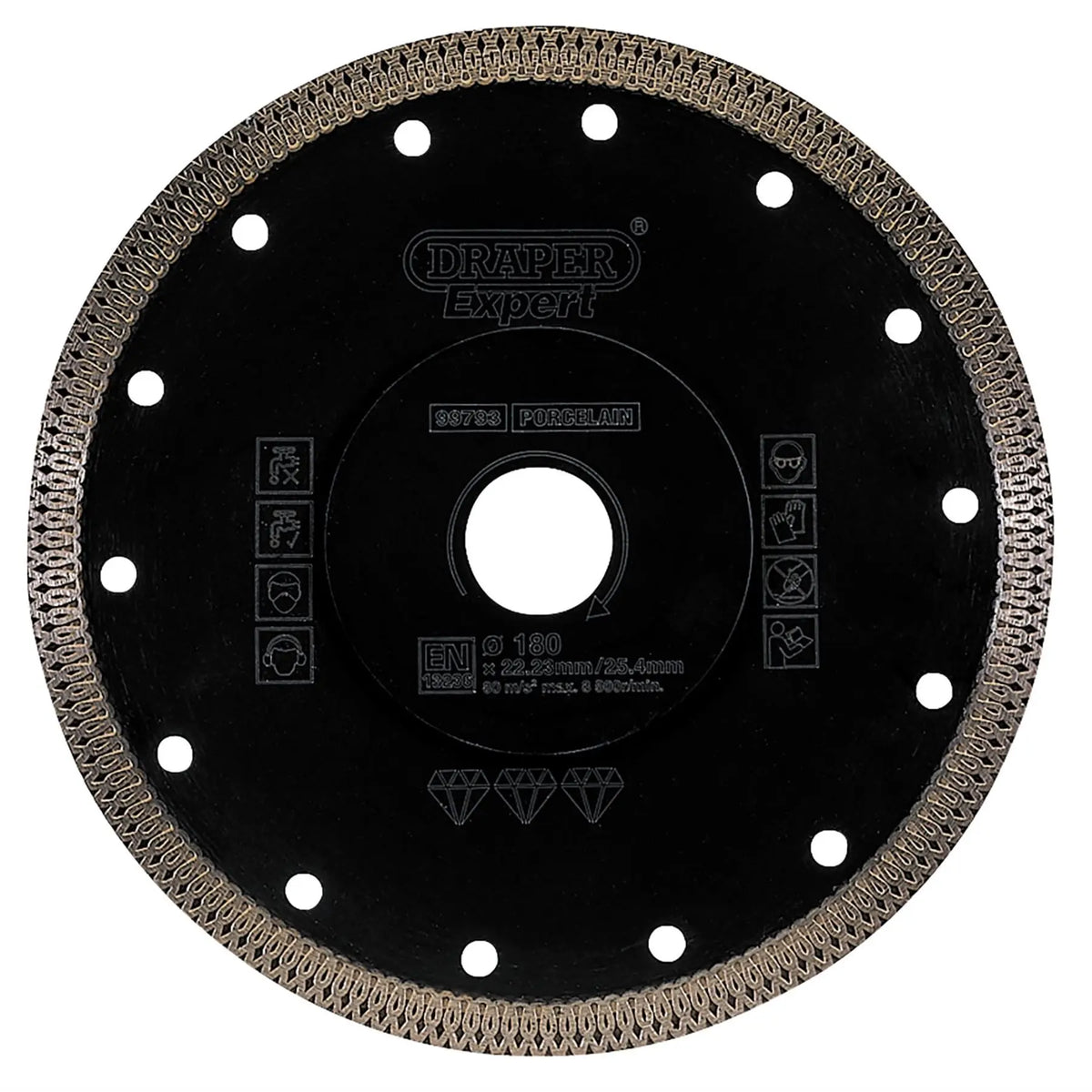Draper Expert Turbo-X Porcelain Diamond Blade 180mm 99793 White Rose Tools