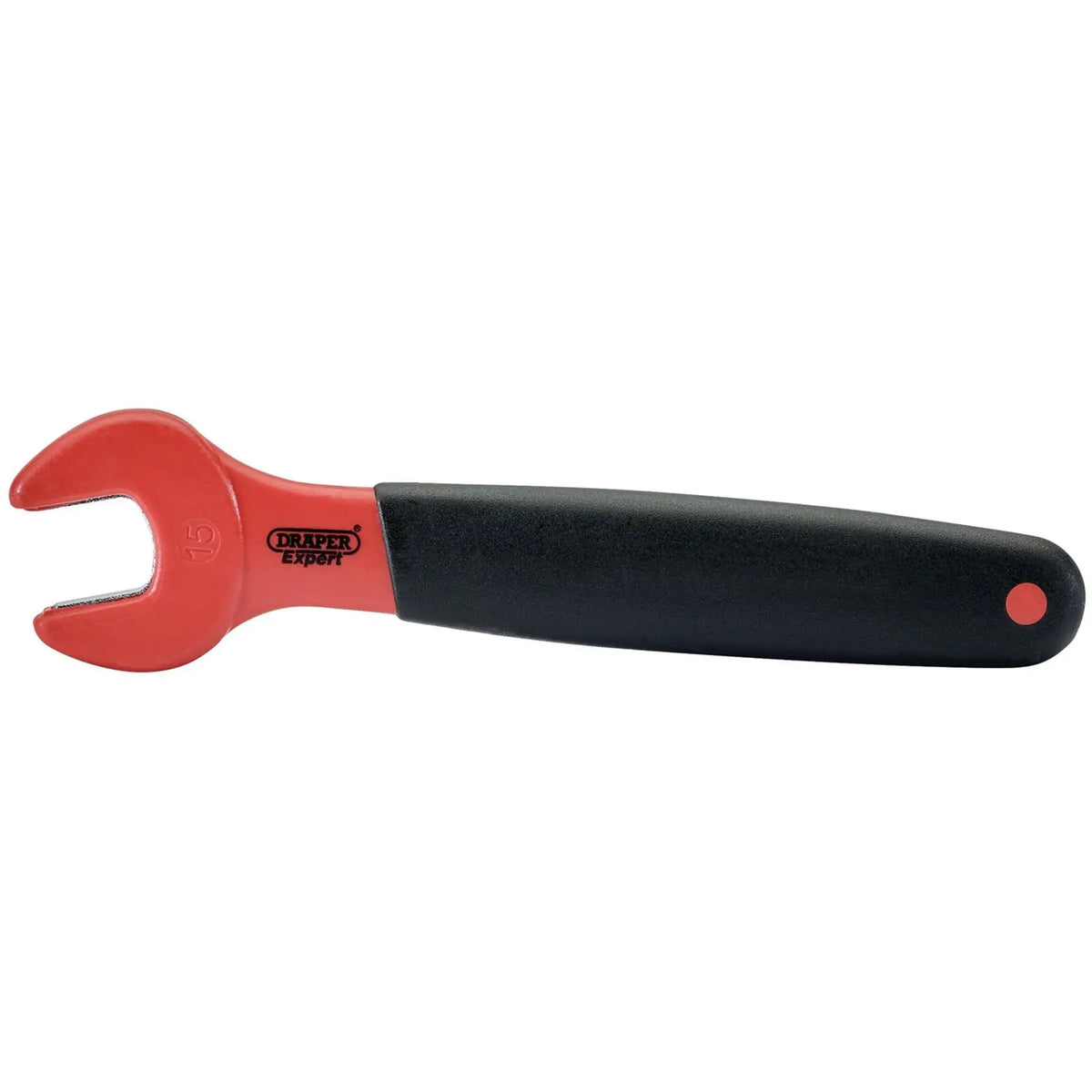 Draper Expert VDE Approved Fully Insulated Open End Spanner 15mm 99473 White Rose Tools