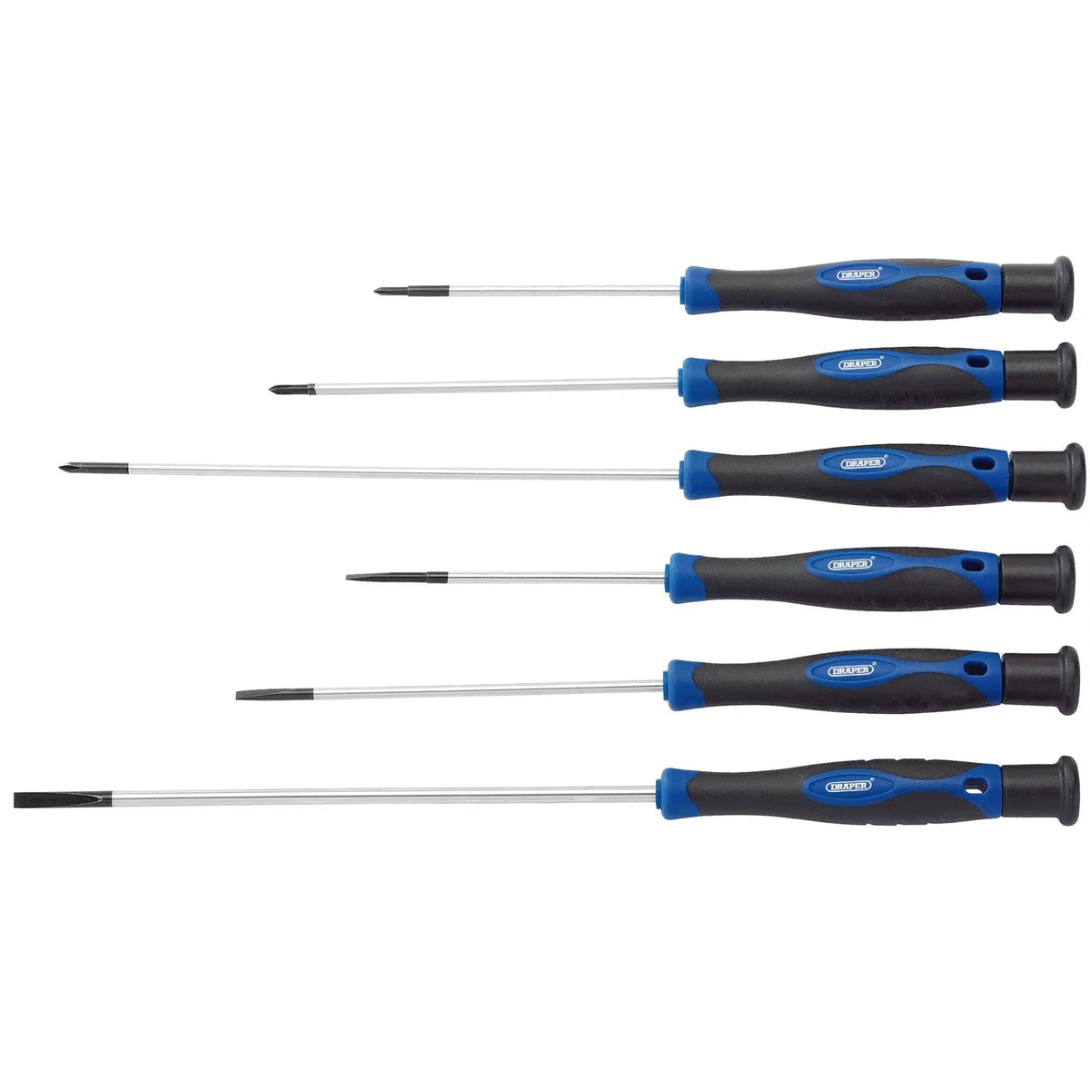 Draper Extra Long Precision Screwdriver Set (6 Piece) 28119 White Rose Tools