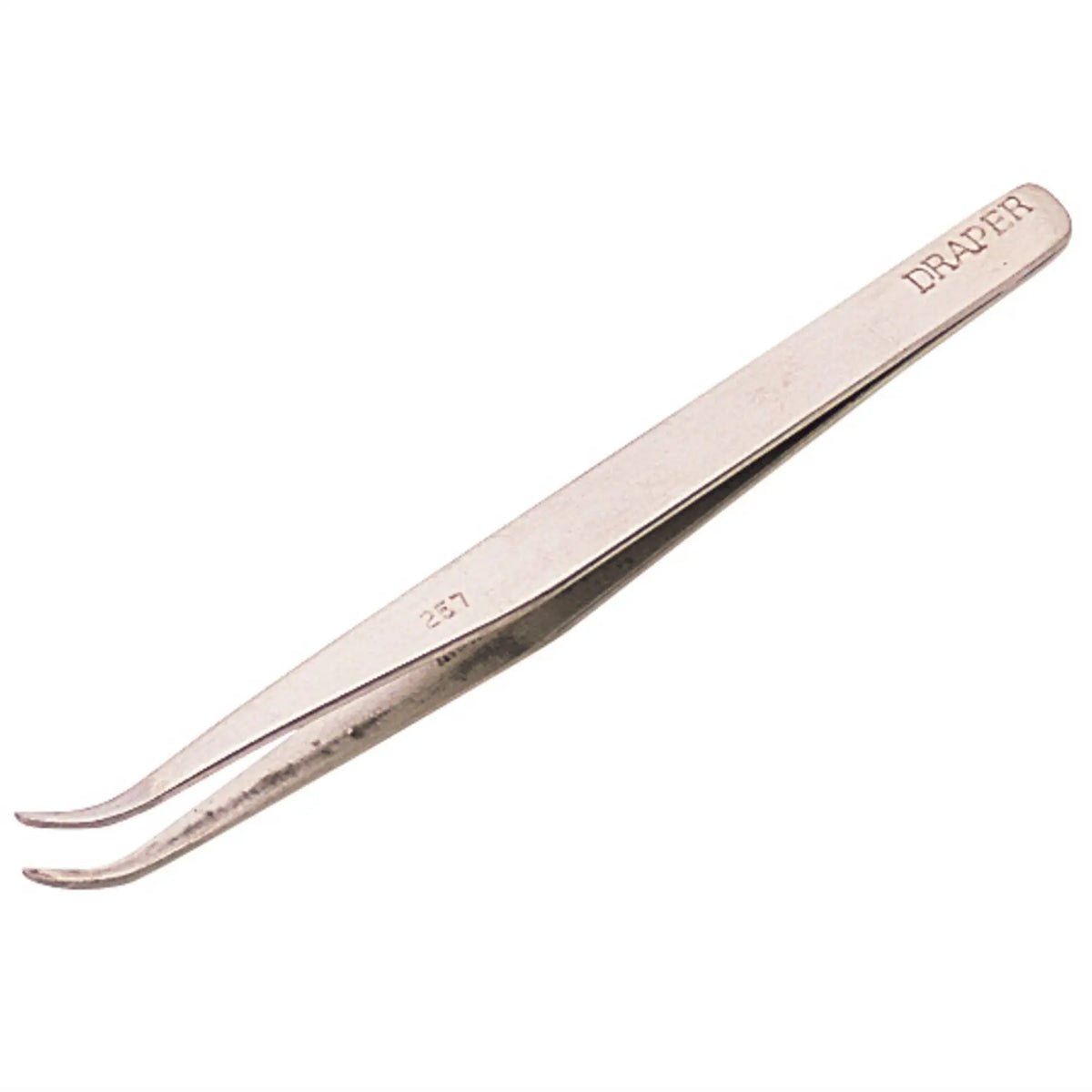 Draper Fine Point Curved Tweezers 120mm 19672 White Rose Tools